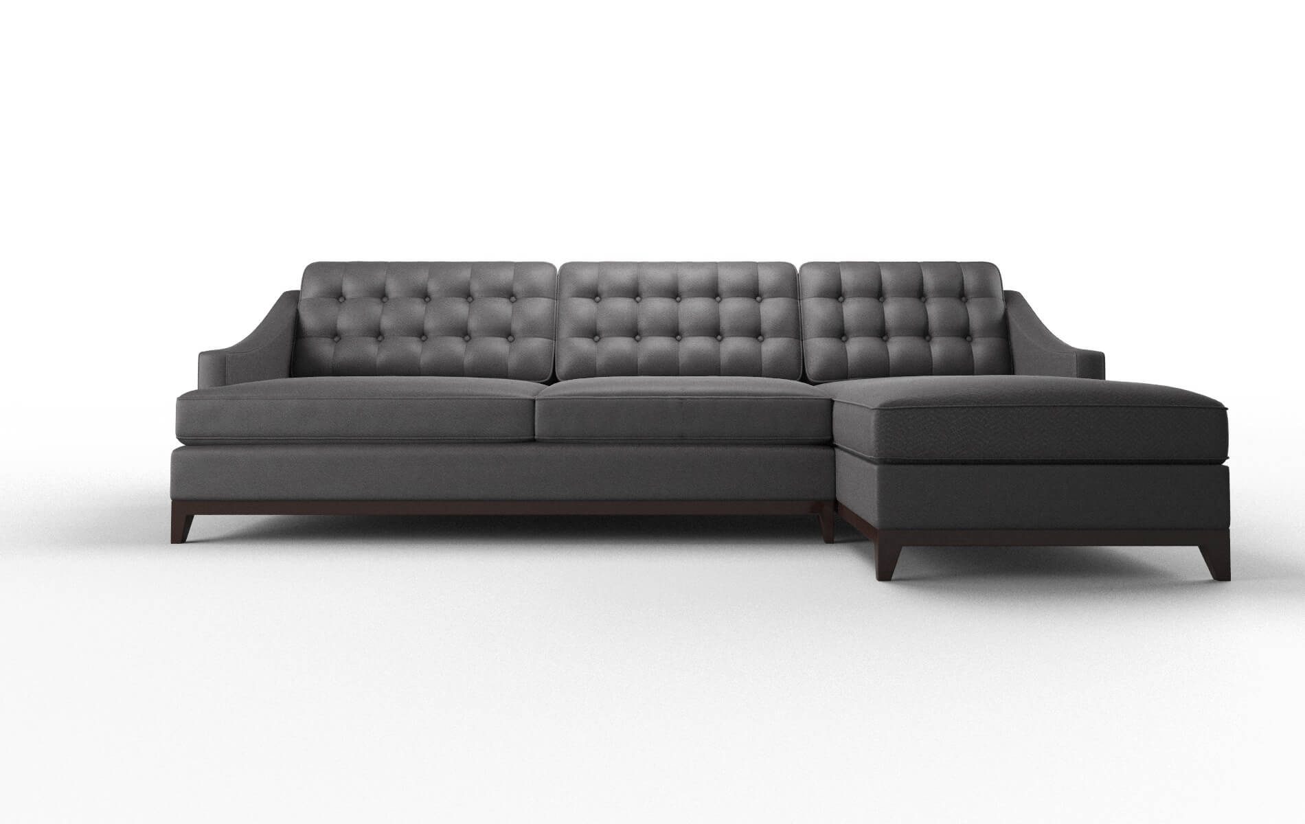 Geneva Catalina Charcoal Panel espresso legs 1