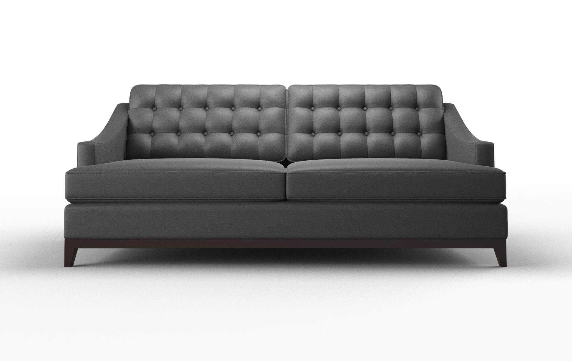 Geneva Catalina Charcoal Sofa espresso legs 1