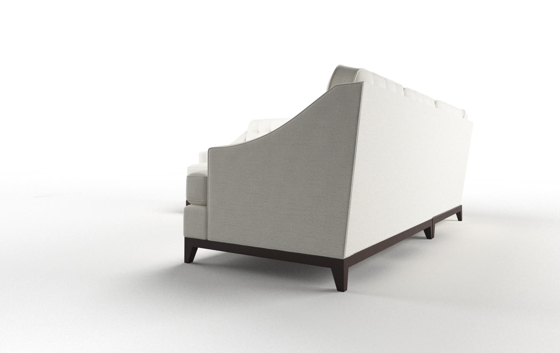 Geneva Catalina Ivory Sectional espresso legs 4