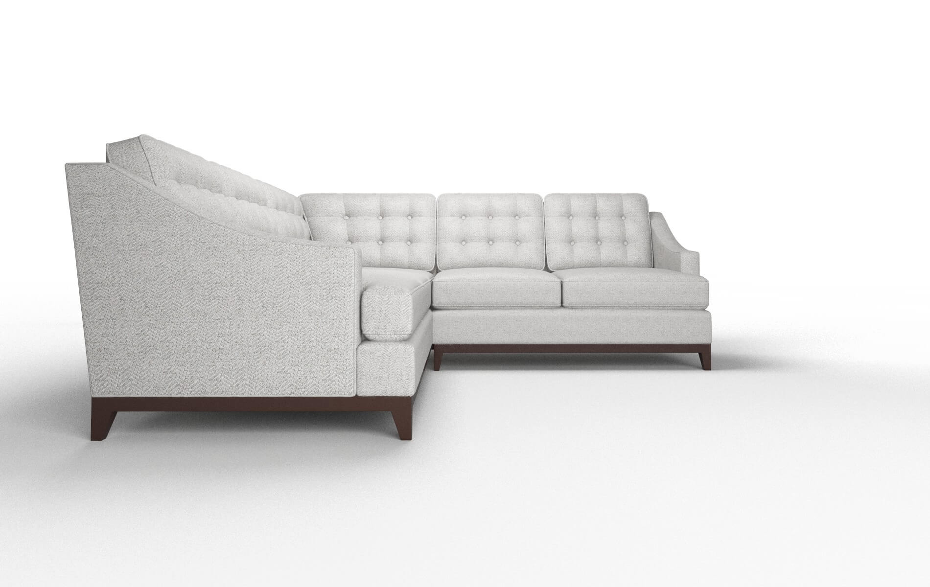 Geneva Catalina Silver Sectional espresso legs 2