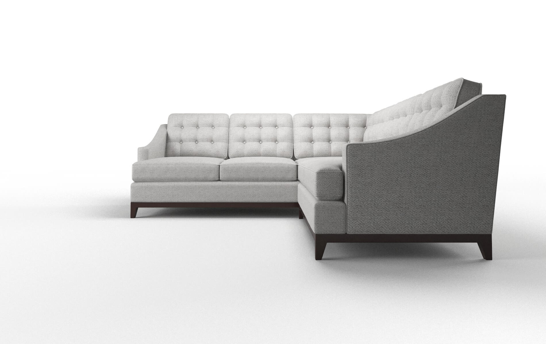 Geneva Catalina Silver Sectional espresso legs 5