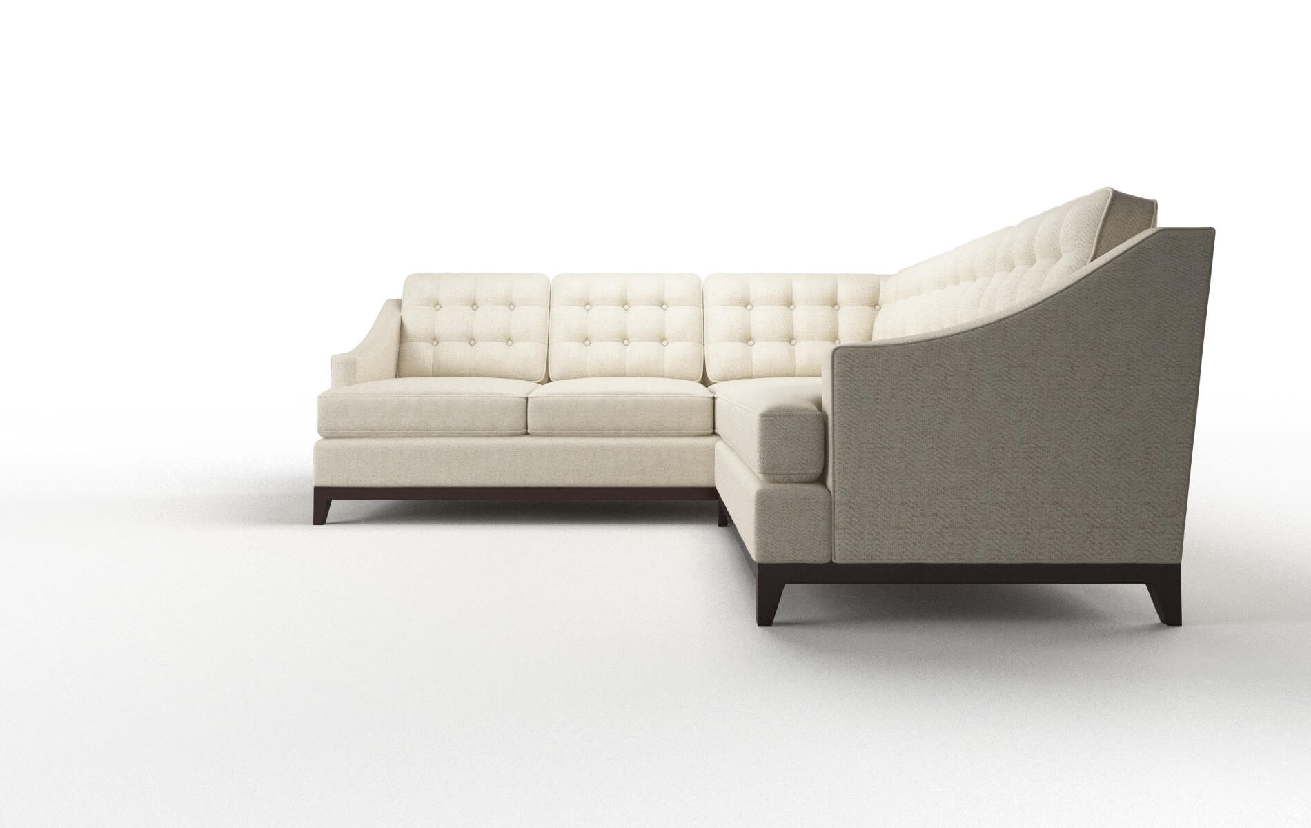 Geneva Catalina Wheat Sectional espresso legs 5