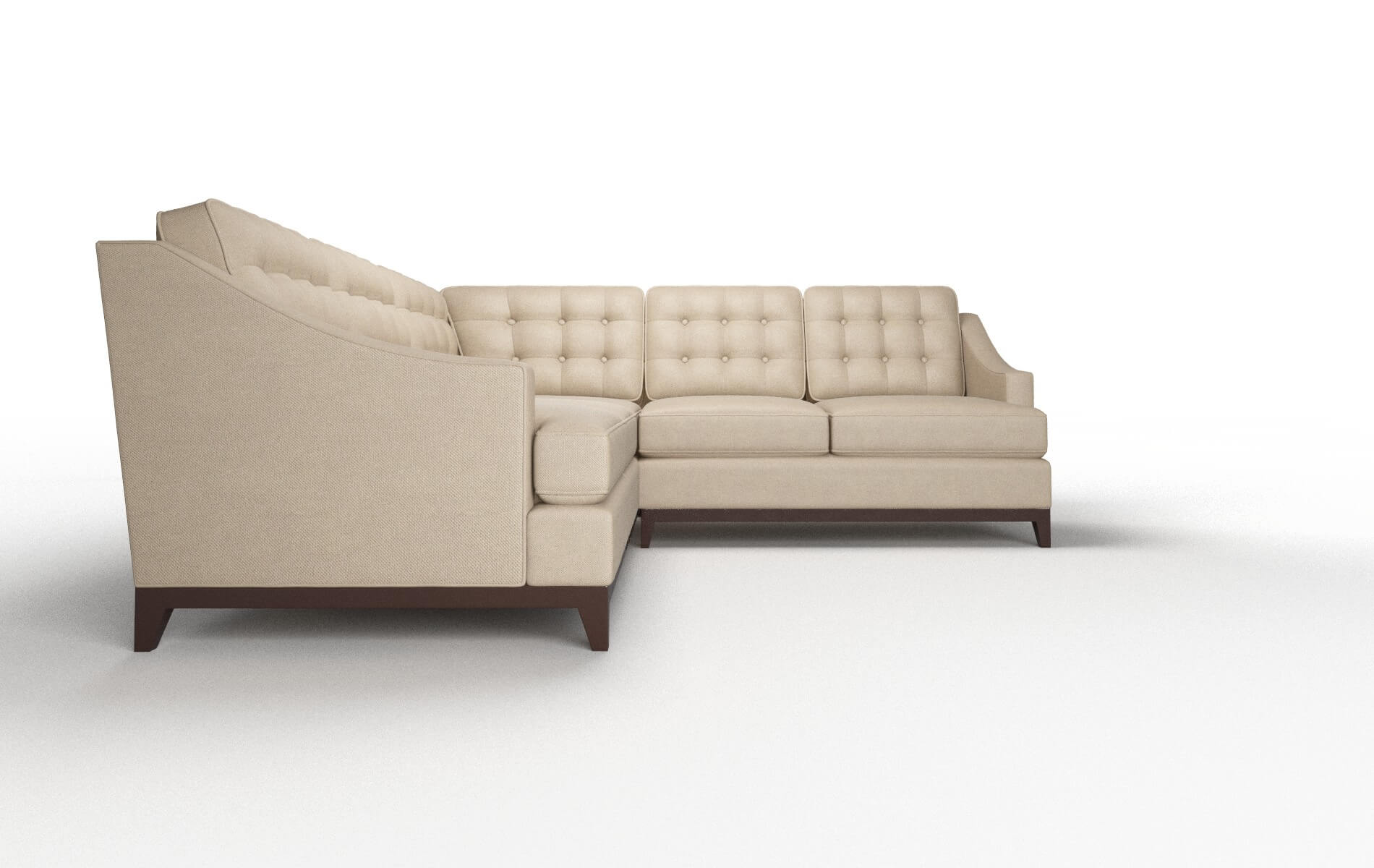Geneva Chance Platinum Sectional espresso legs 2