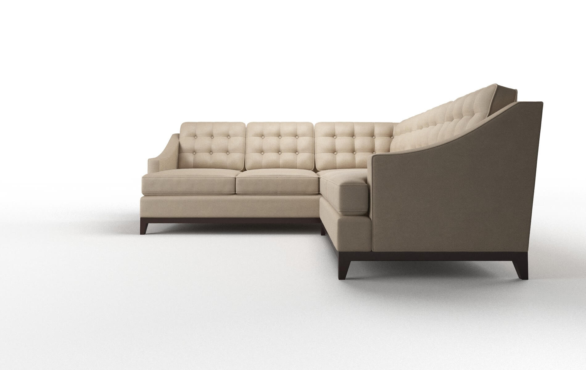 Geneva Chance Platinum Sectional espresso legs 5