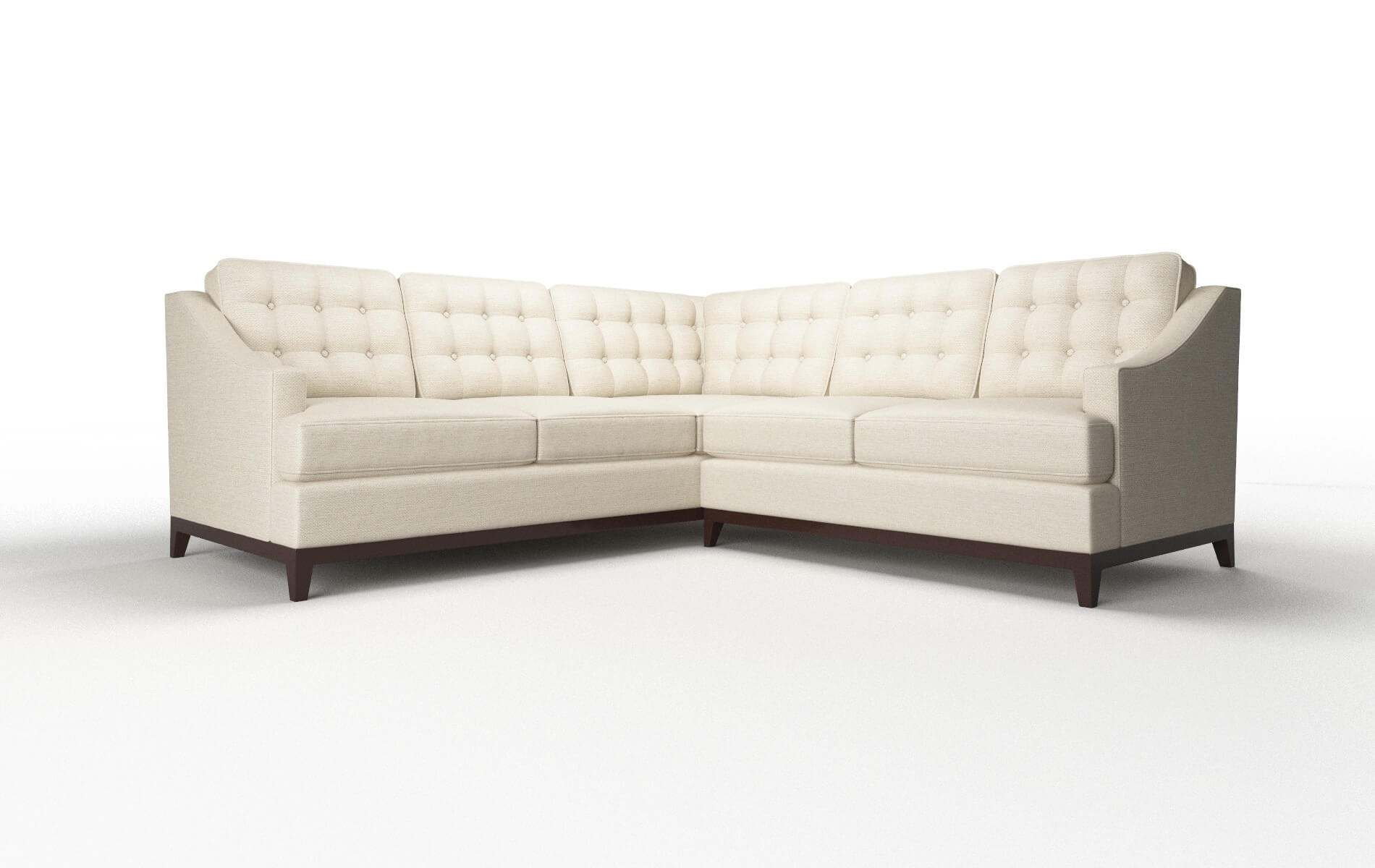Geneva Chance sand Sectional Espresso Legs  1