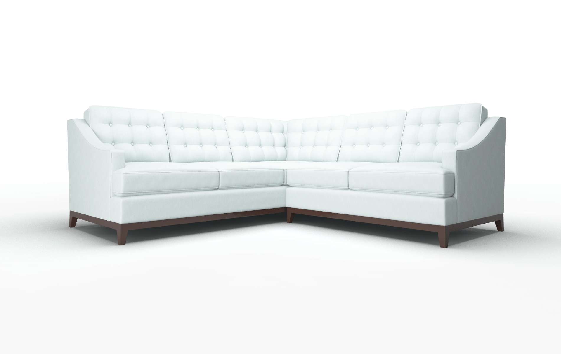 Geneva Clyde Cornflower Sectional espresso legs 1