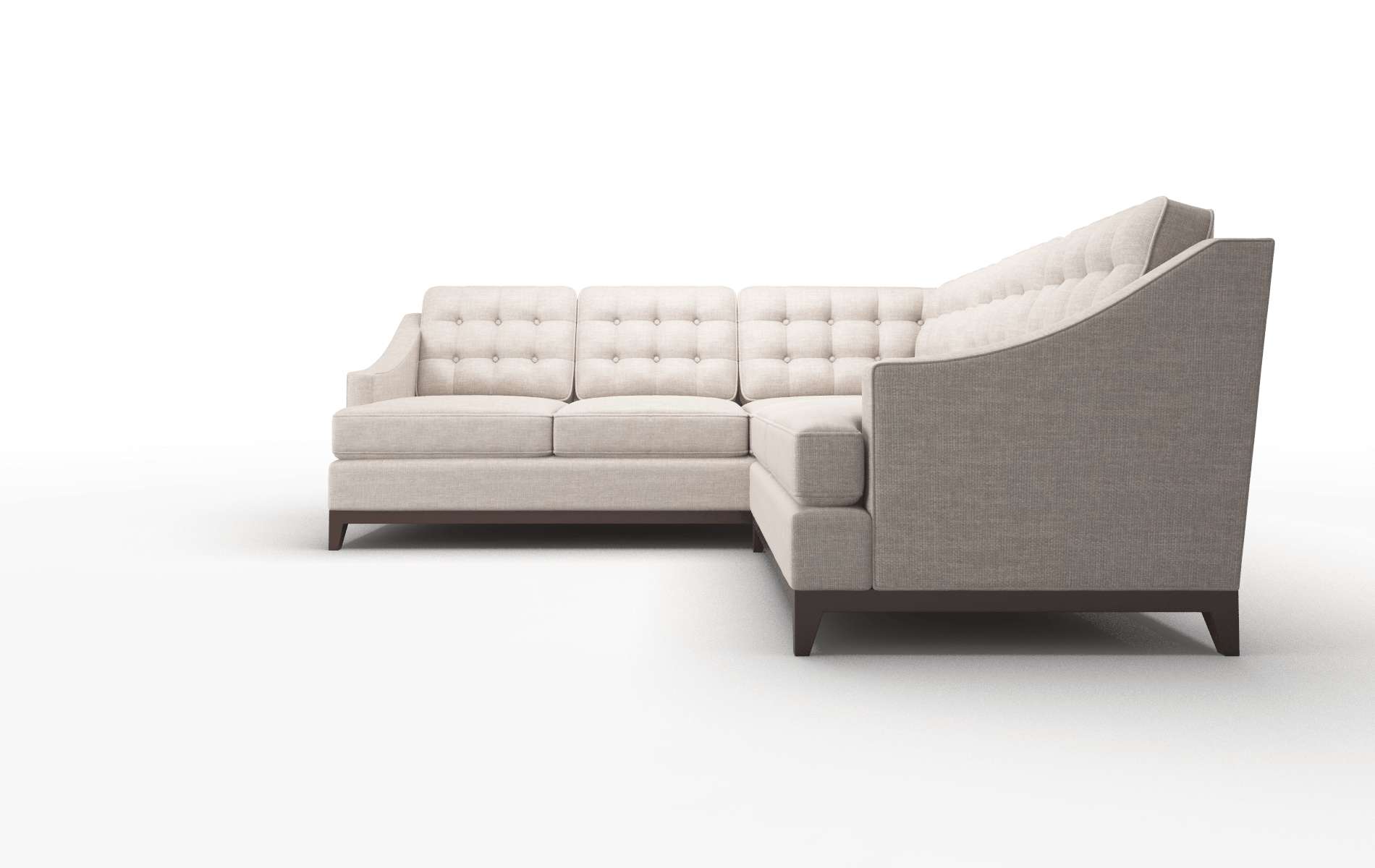 Geneva Clyde Dolphin Sectional espresso legs 5