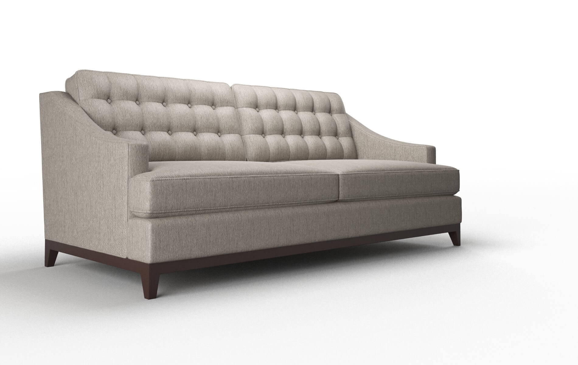 Geneva Cosmo Taupe Sofa espresso legs 2