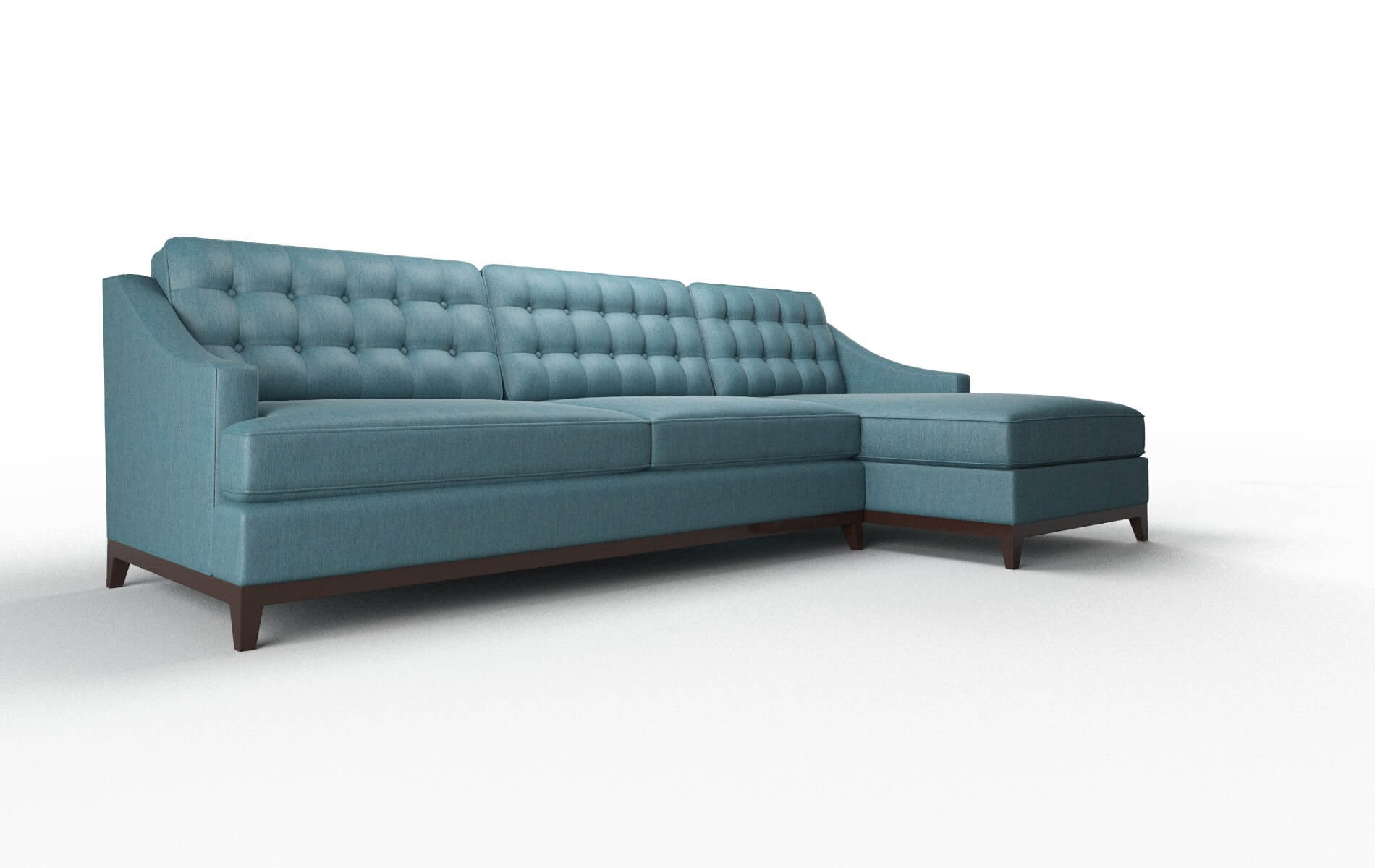 Geneva Cosmo Teal Panel espresso legs 2