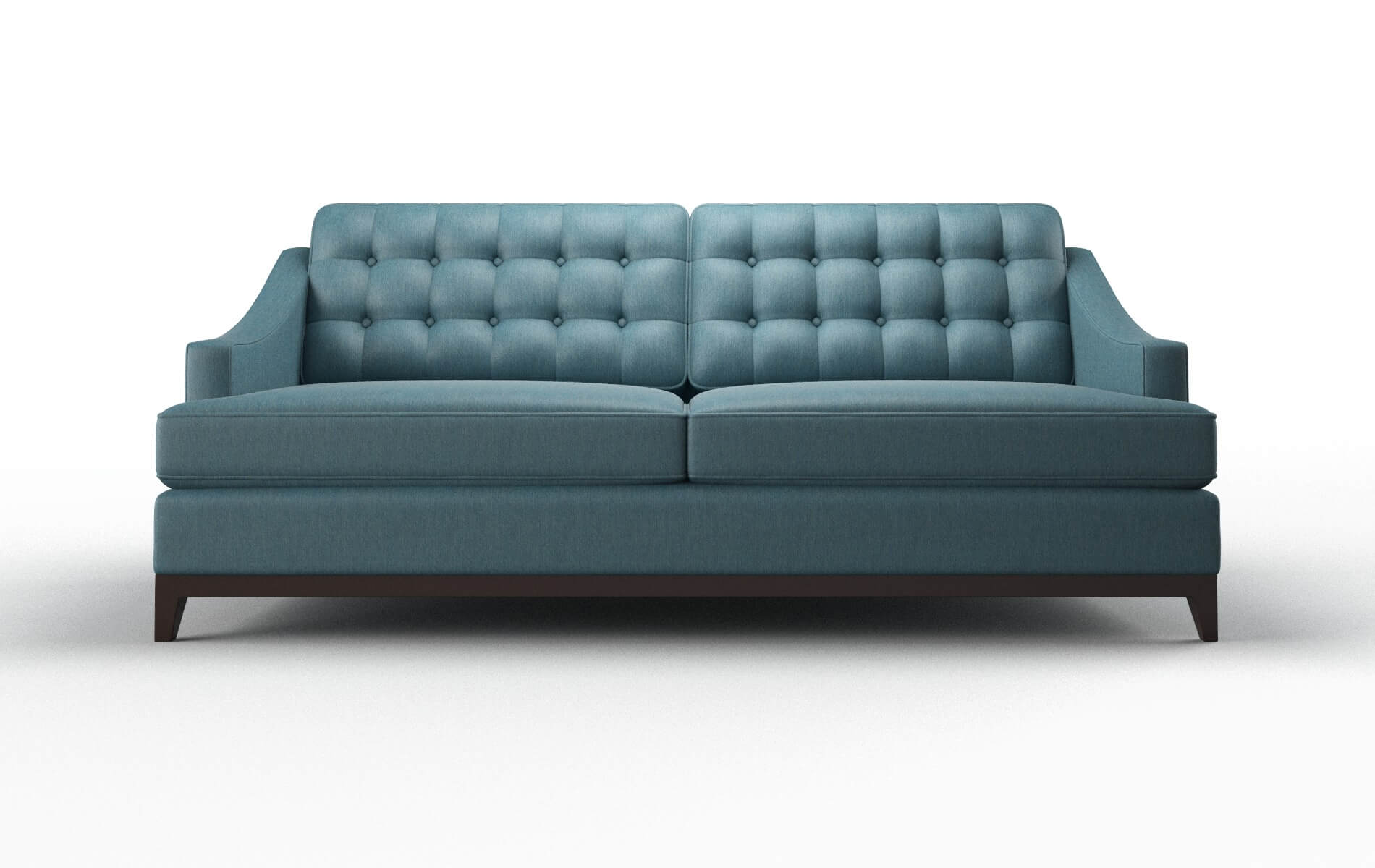 Geneva Cosmo Teal Sofa espresso legs 1