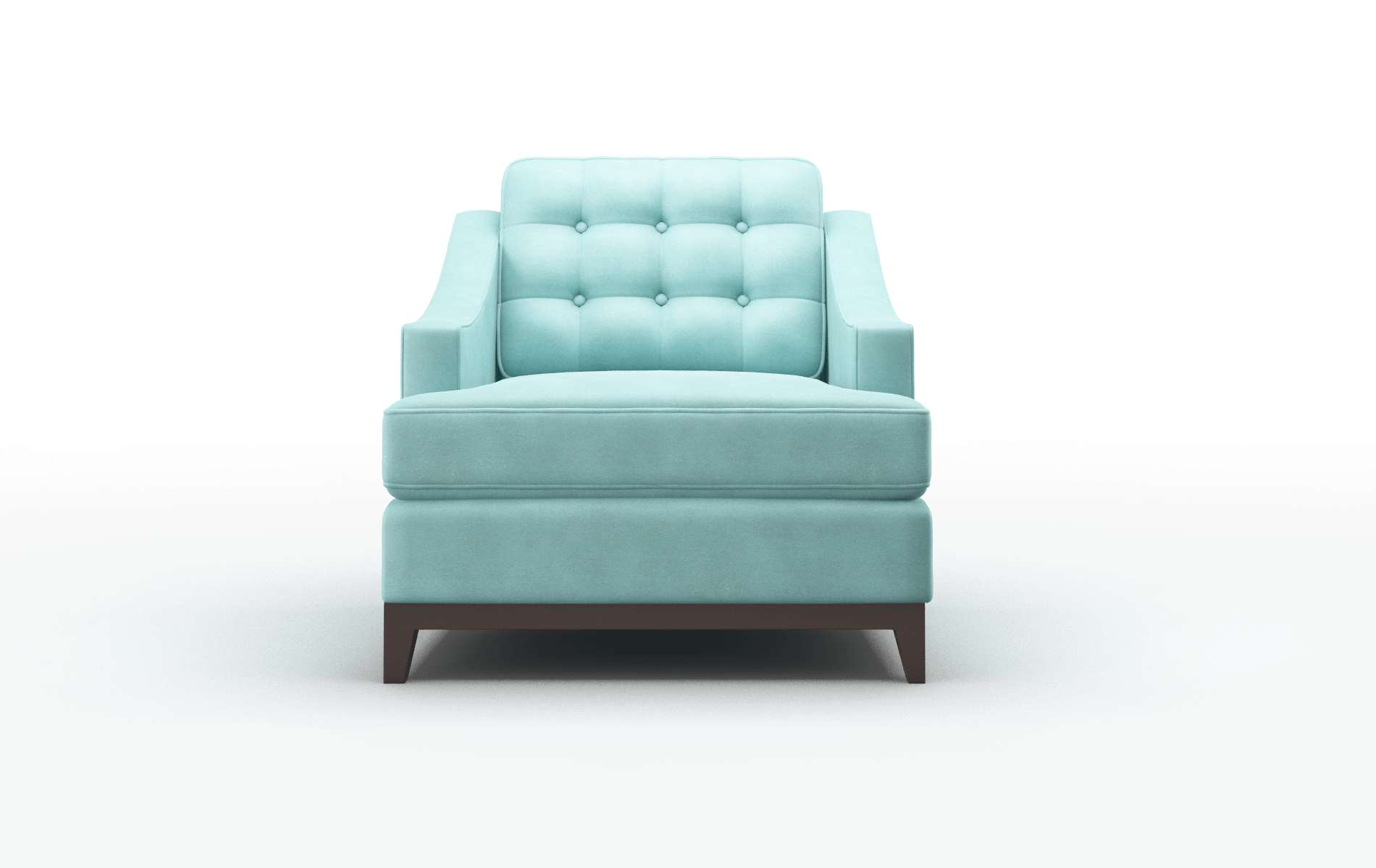 Geneva Curious Turquoise Chair espresso legs 1