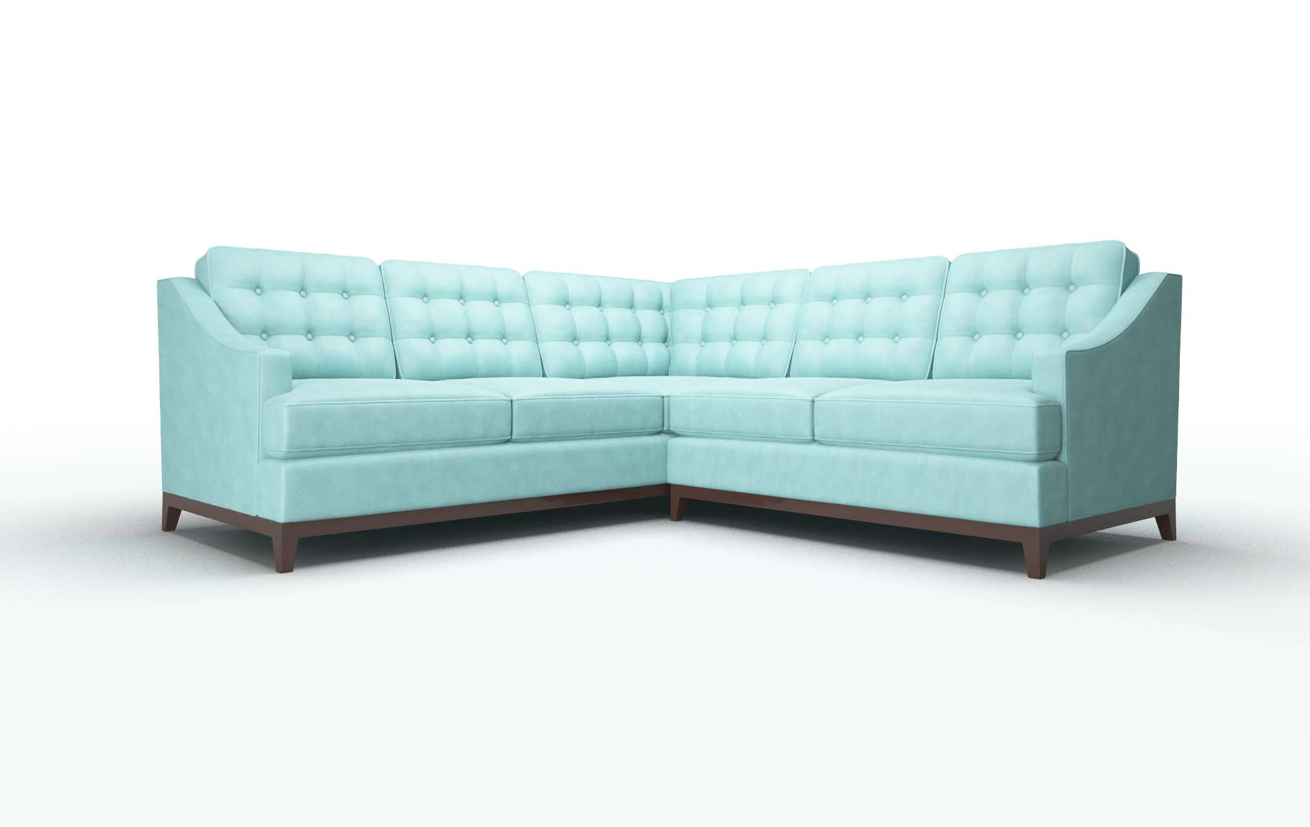 Geneva Curious turquoise Sectional Espresso Legs  1