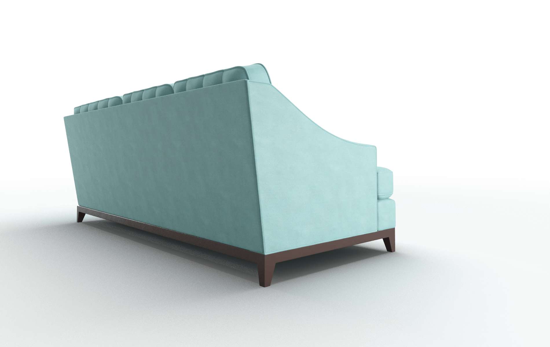 Geneva Curious Turquoise Sectional espresso legs 3