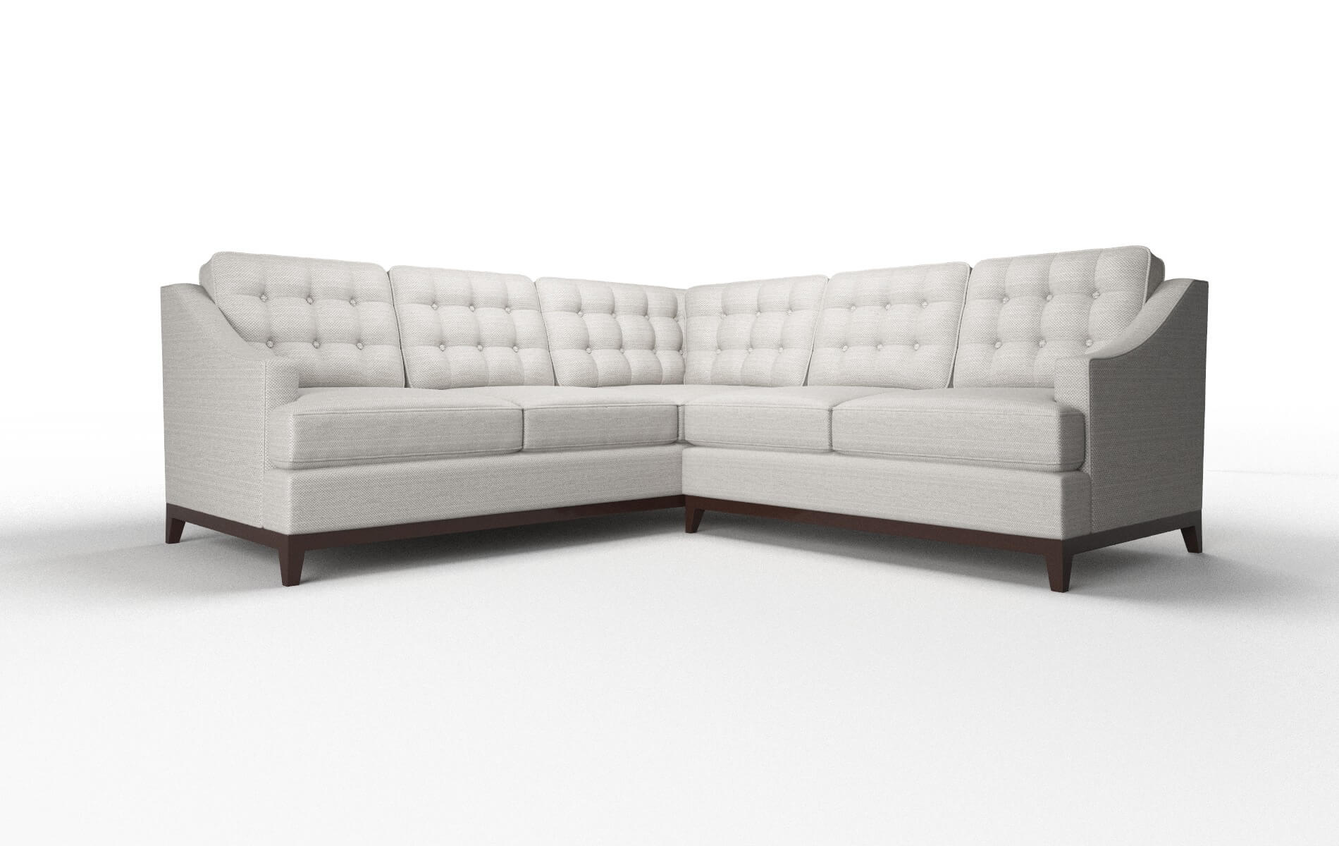 Geneva Derby Grey Sectional espresso legs 1