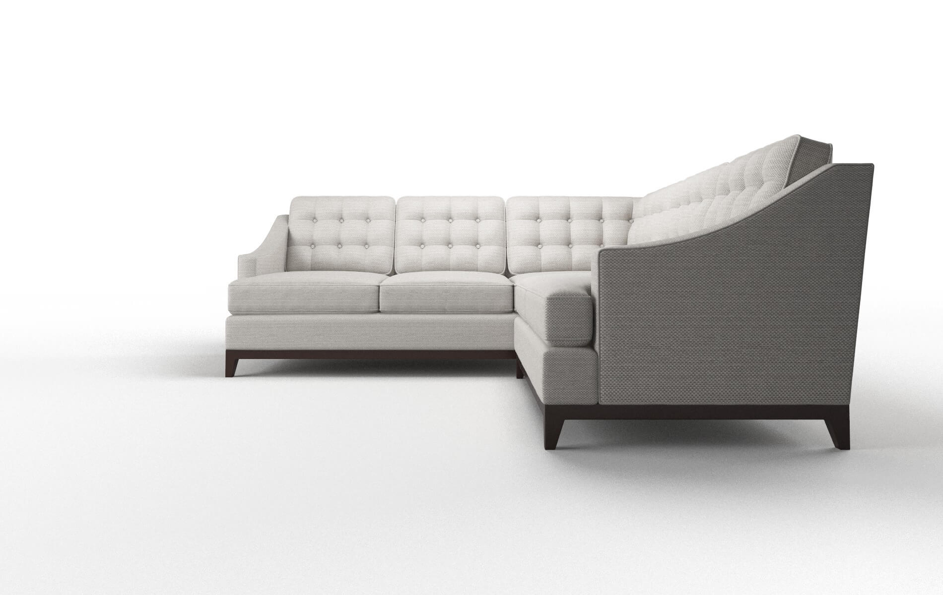 Geneva Derby Grey Sectional espresso legs 5