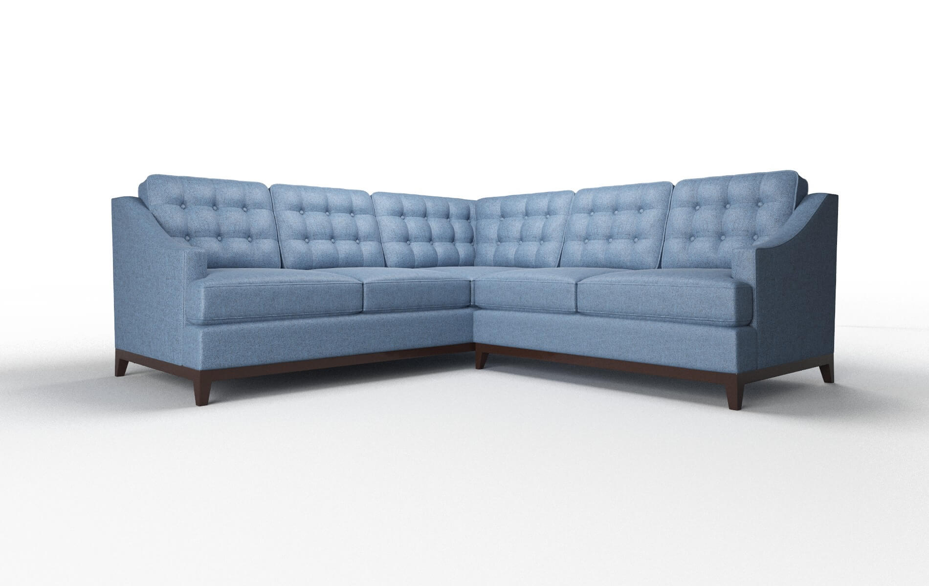 Geneva Derby Navy Sectional espresso legs 1