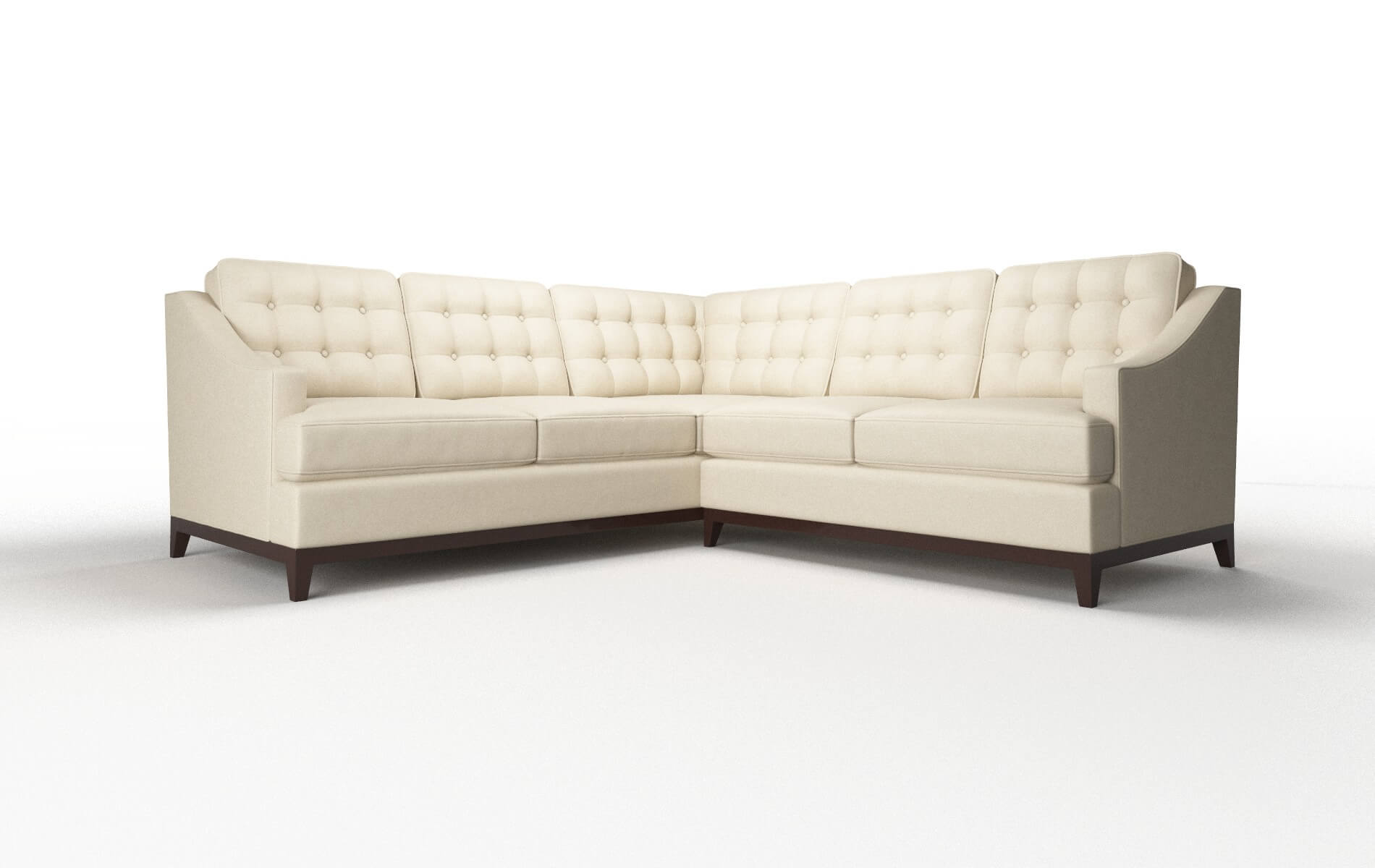 Geneva Dream_d Almond Sectional espresso legs 1