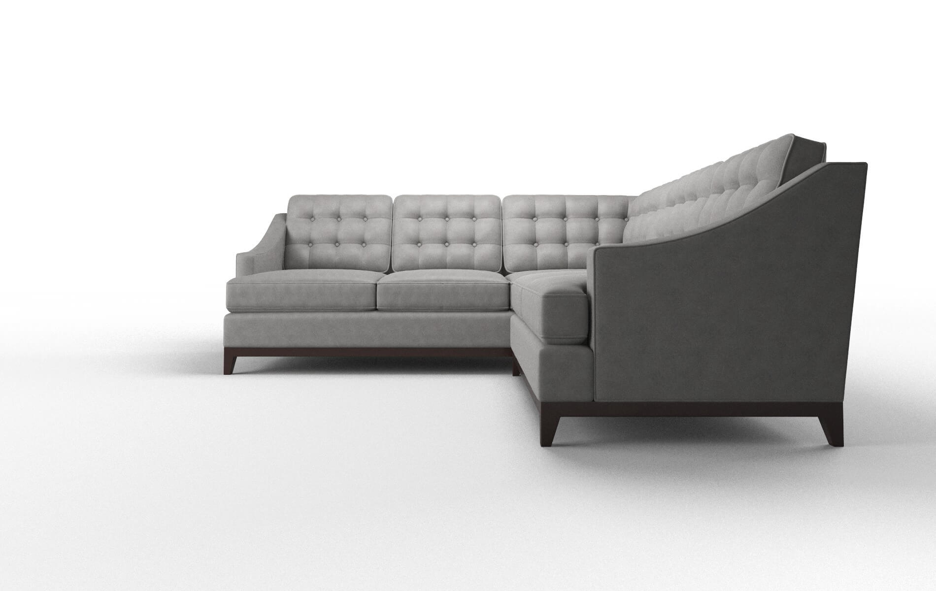 Geneva Dream_d Charcoal Sectional espresso legs 5