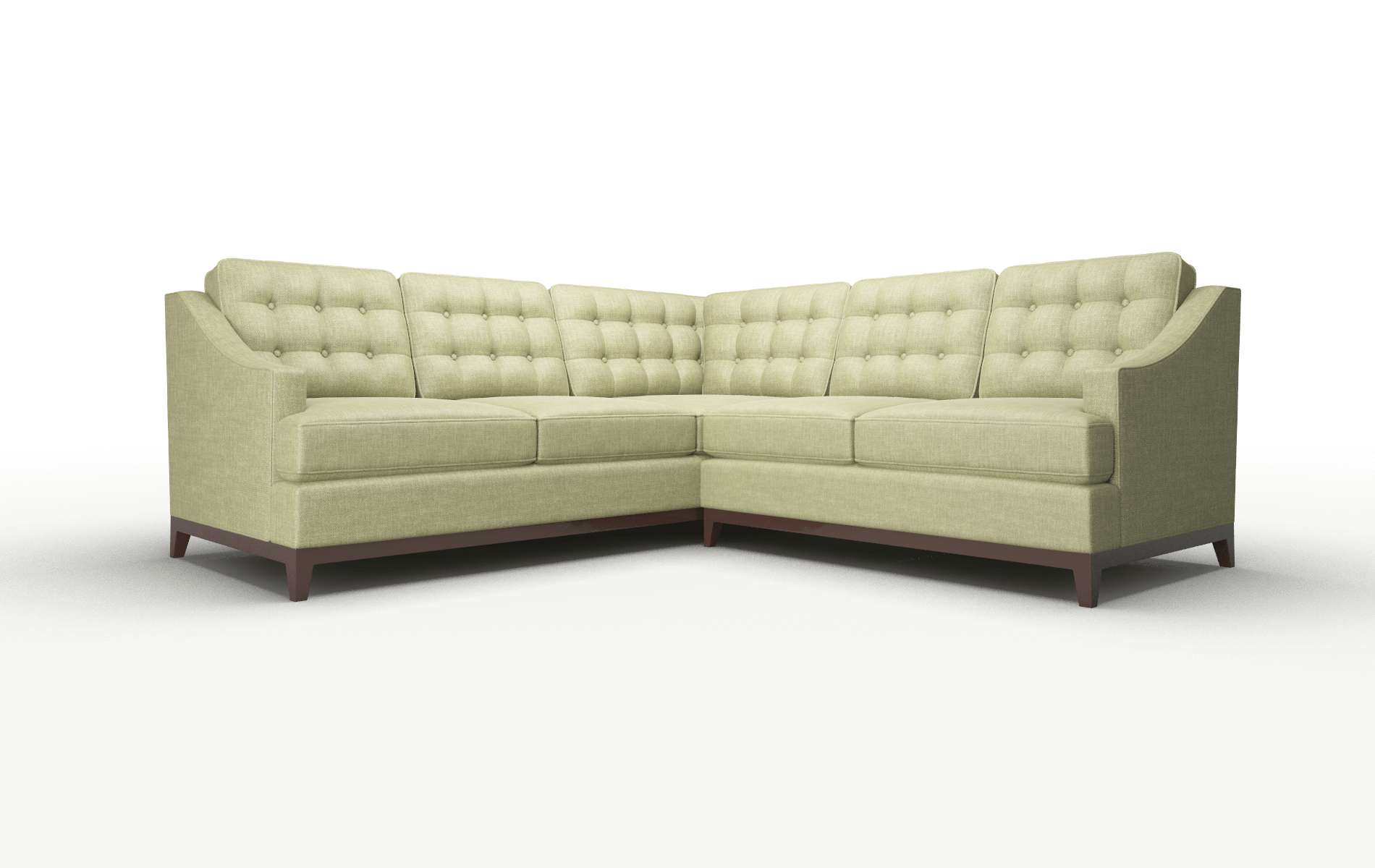 Geneva Durham Lime Sectional espresso legs 1