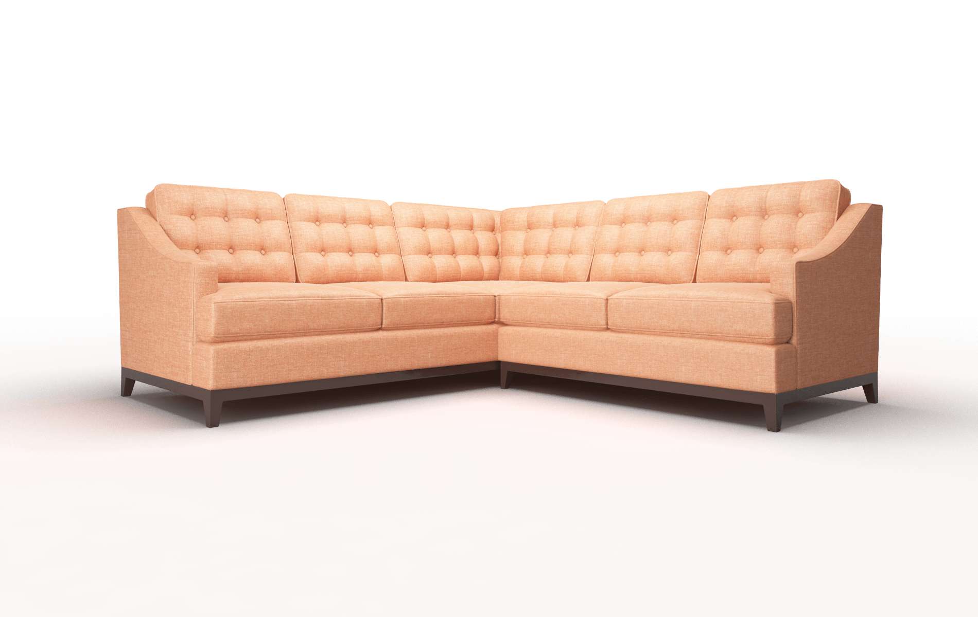 Geneva Durham Tangerine Sectional espresso legs 1