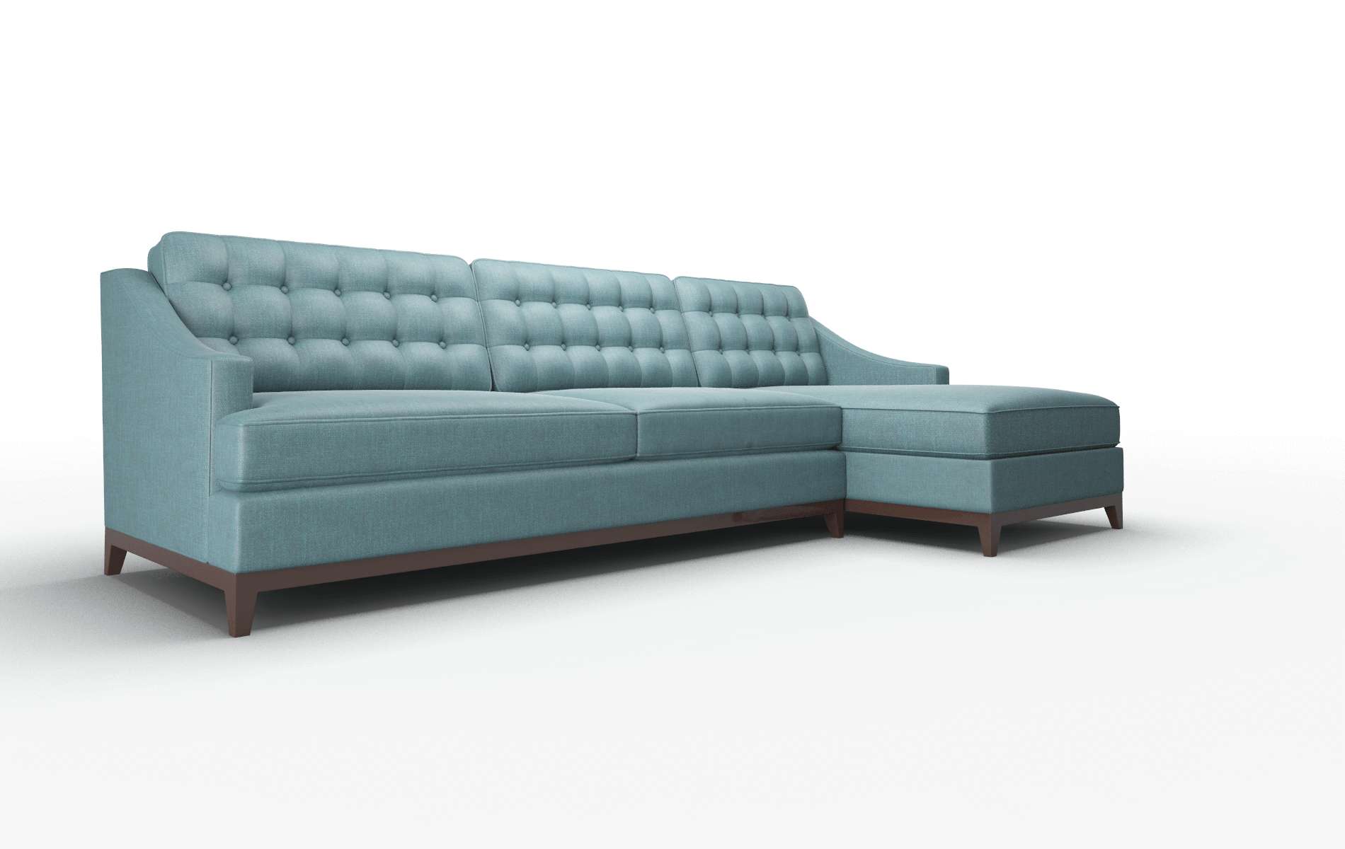 Geneva Elliot Teal Panel espresso legs 2