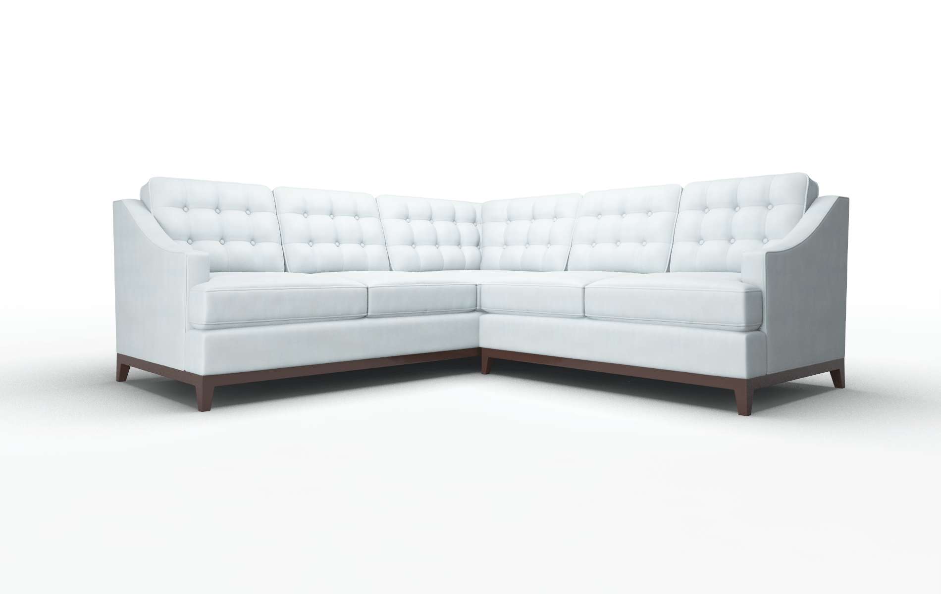 Geneva Hathaway aqua Sectional Espresso Legs  1
