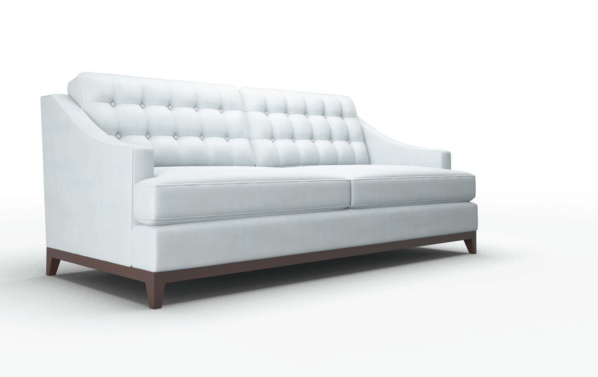 Geneva Hathaway Aqua Sofa espresso legs 2
