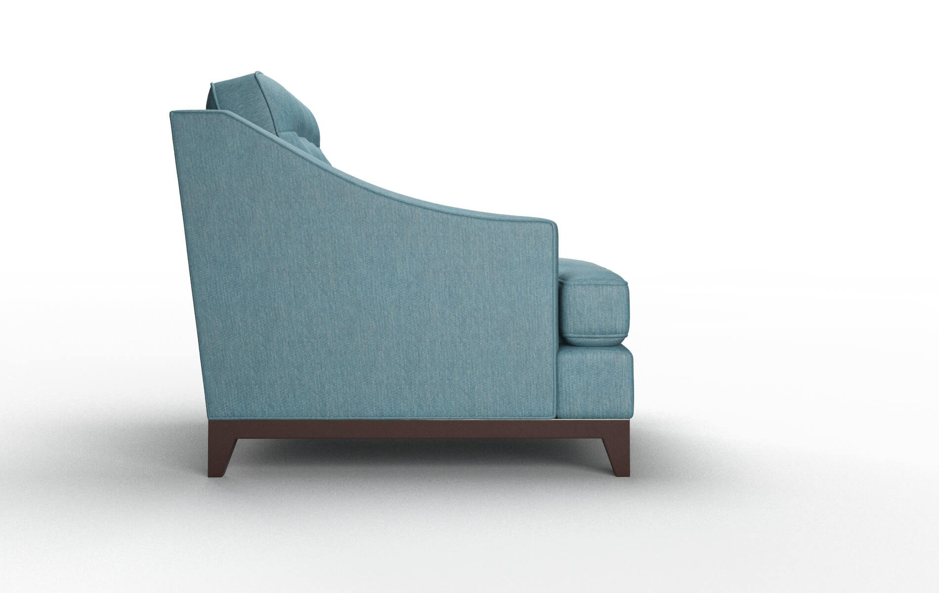 Geneva Hepburn Teal Chair espresso legs 3