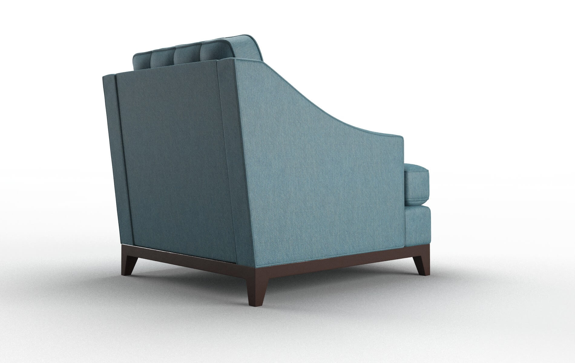 Geneva Hepburn Teal Chair espresso legs 5