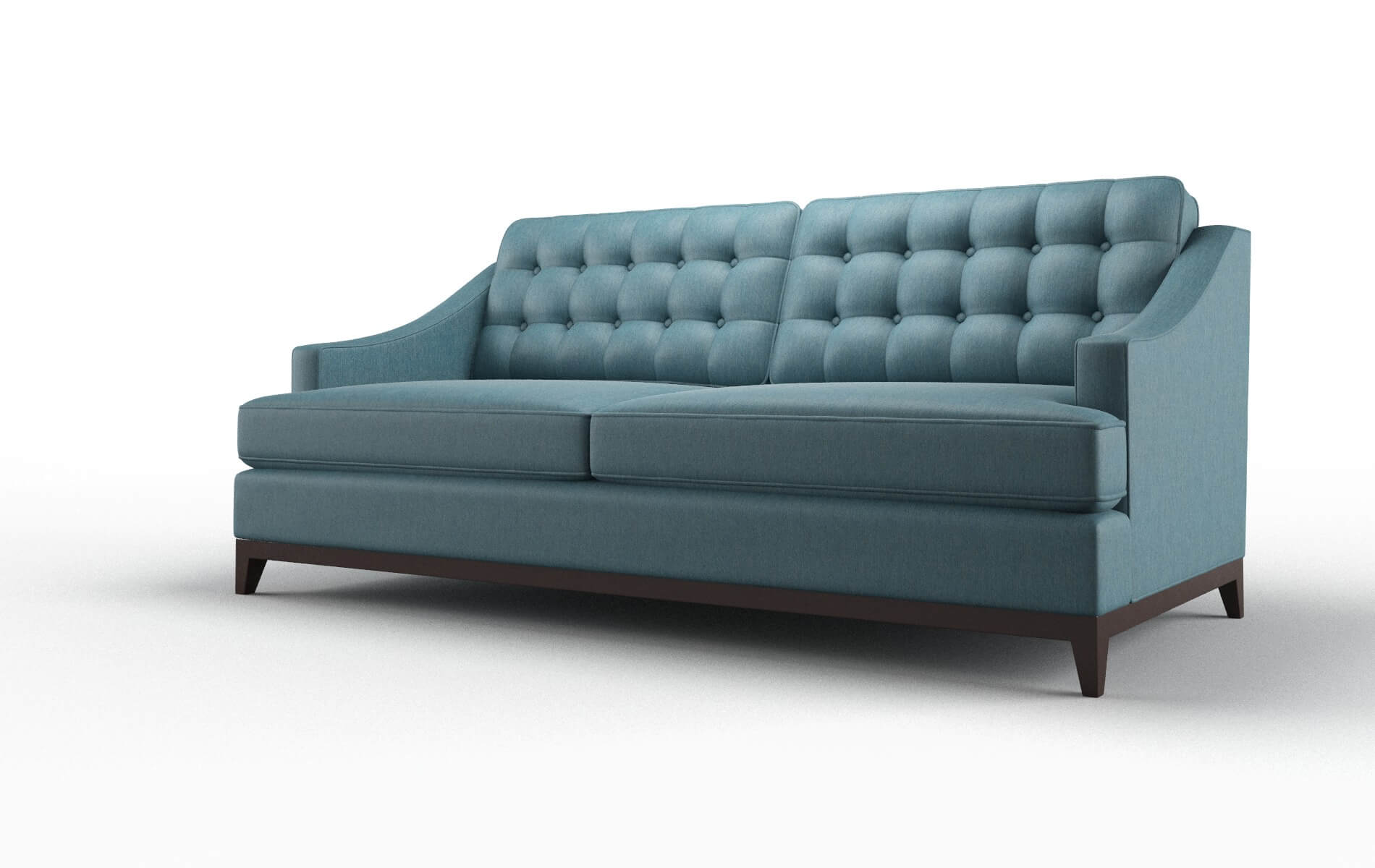 Geneva Hepburn Teal Sofa espresso legs 5