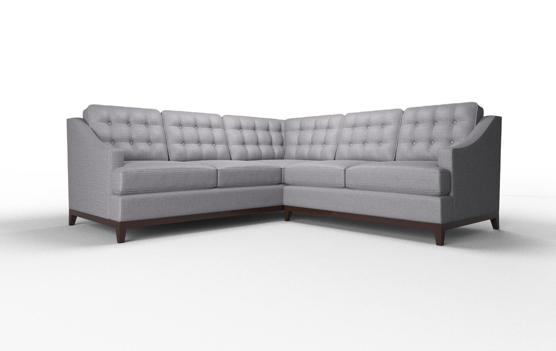 Geneva Insight Denim Sectional espresso legs 1