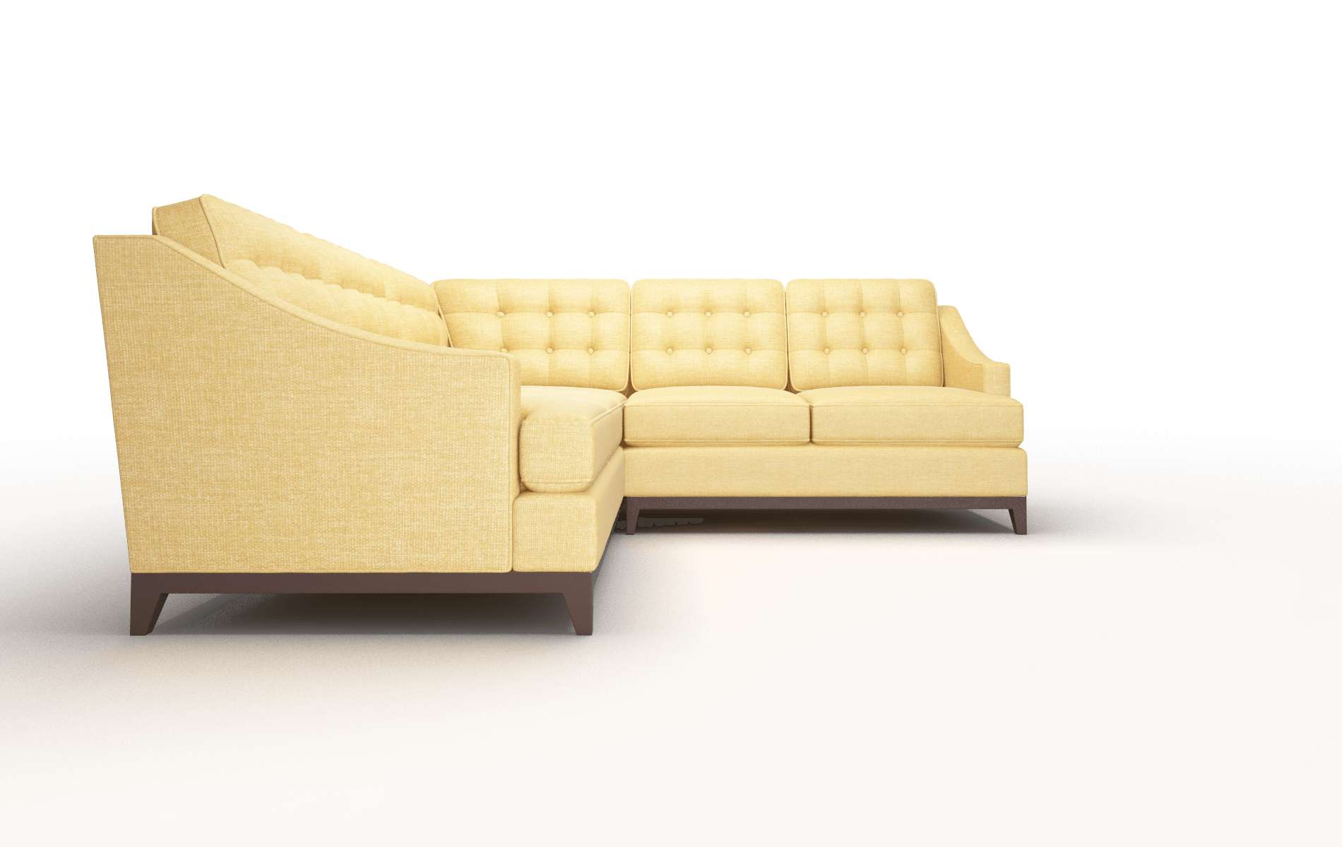 Geneva Keylargo Honey Sectional espresso legs 2