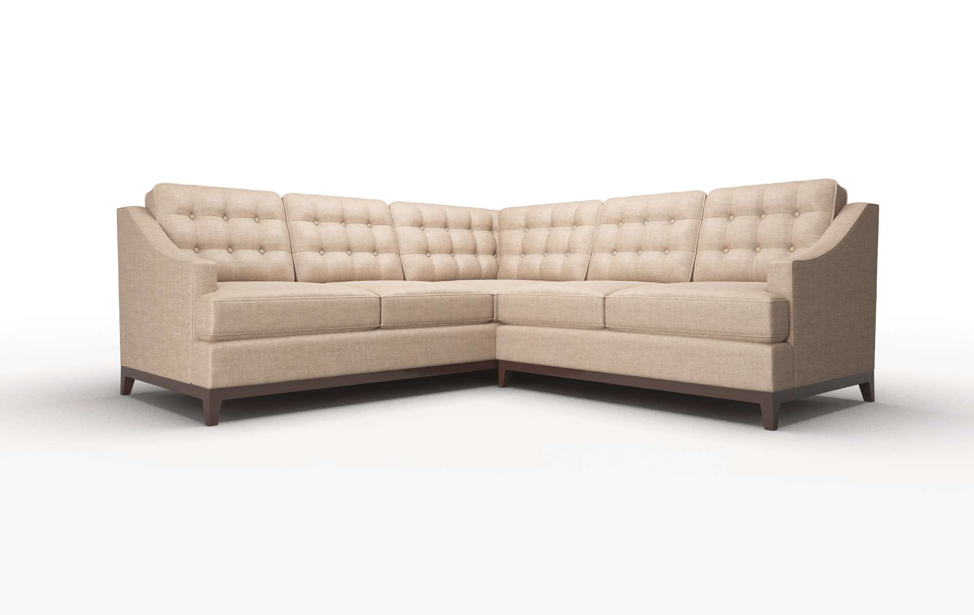 Geneva Keylargo Mink Sectional espresso legs 1