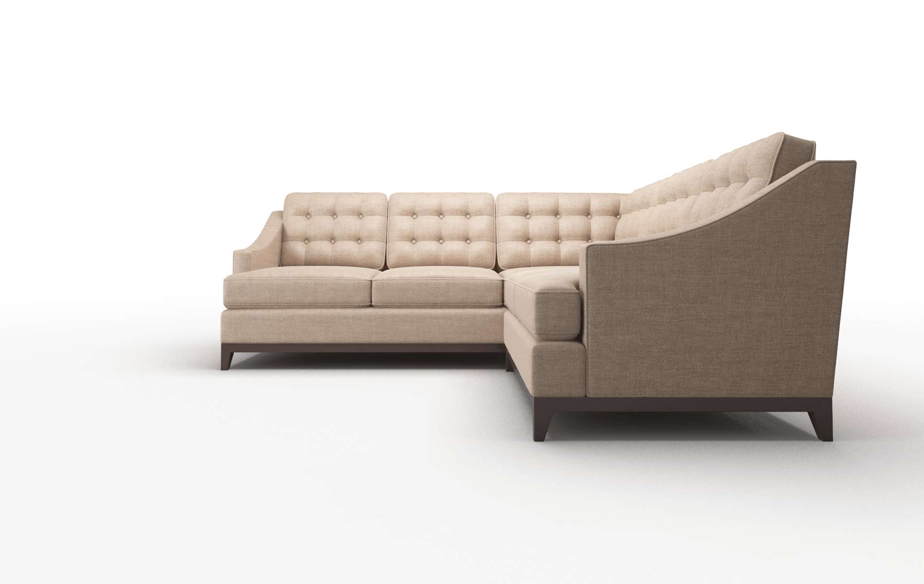 Geneva Keylargo Mink Sectional espresso legs 5