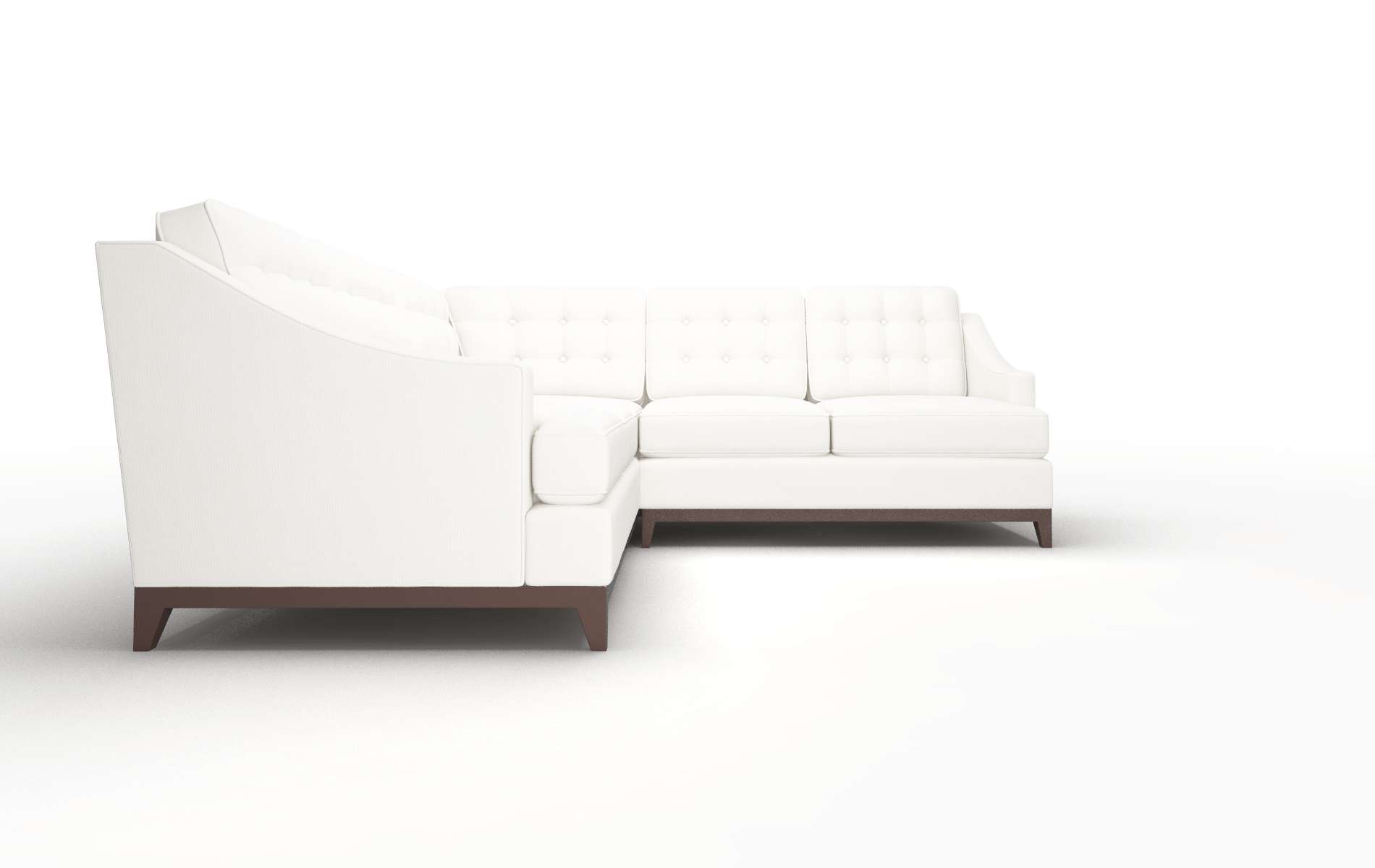 Geneva Keylargo Oatmeal Sectional espresso legs 2