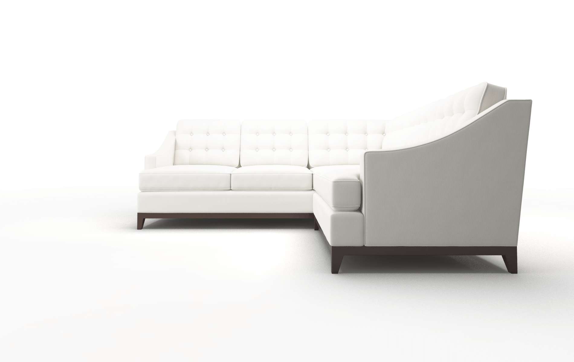 Geneva Keylargo Oatmeal Sectional espresso legs 5