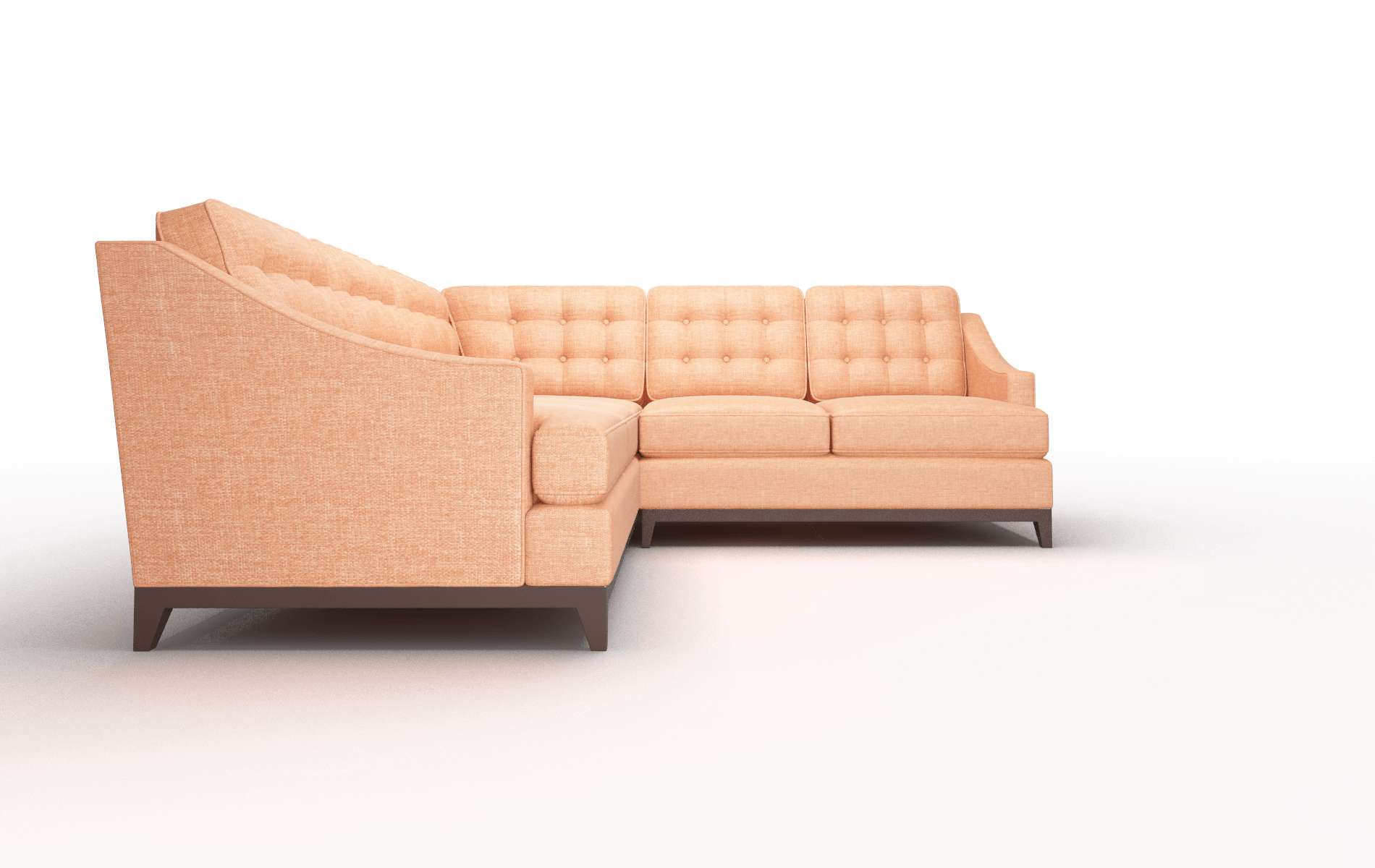 Geneva Keylargo Terracotta Sectional espresso legs 2