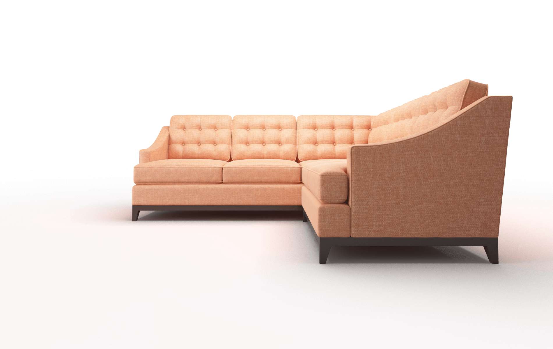 Geneva Keylargo Terracotta Sectional espresso legs 5