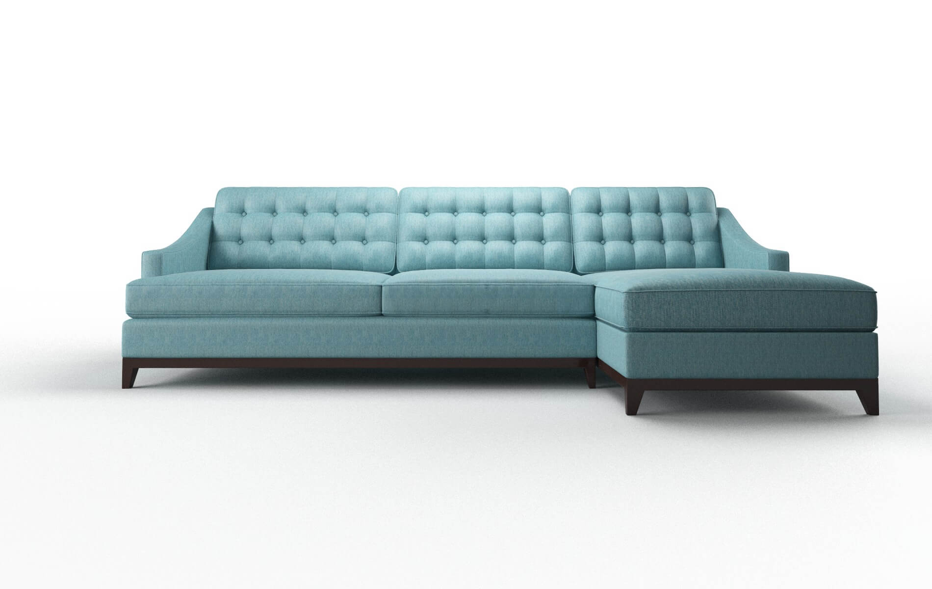 Geneva Lana peacock Panel Espresso Legs  1