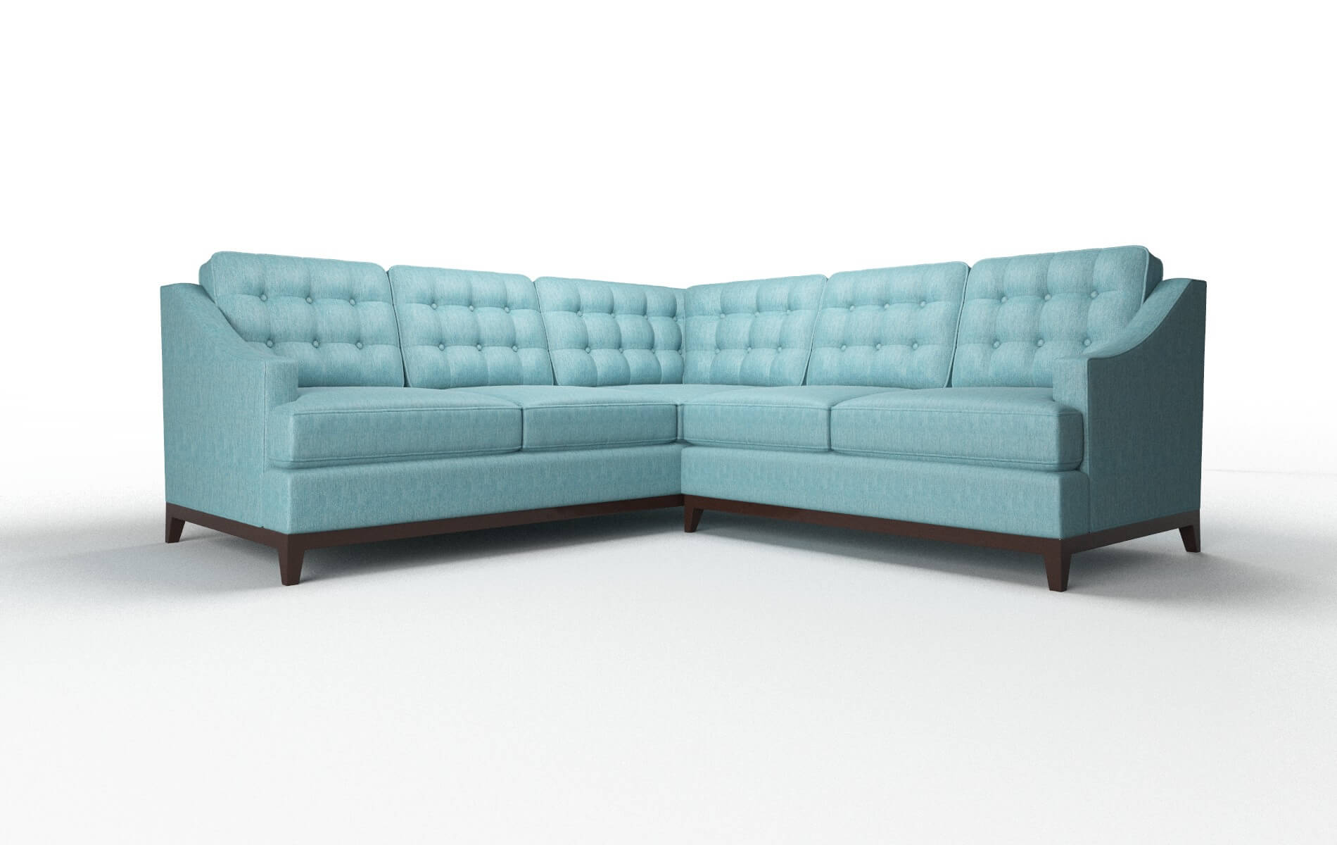 Geneva Lana Peacock Sectional espresso legs 1