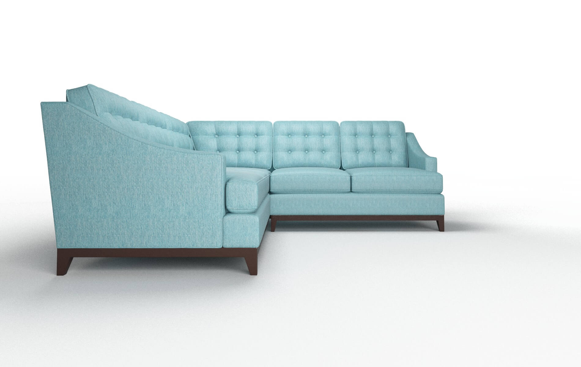 Geneva Lana Peacock Sectional espresso legs 2