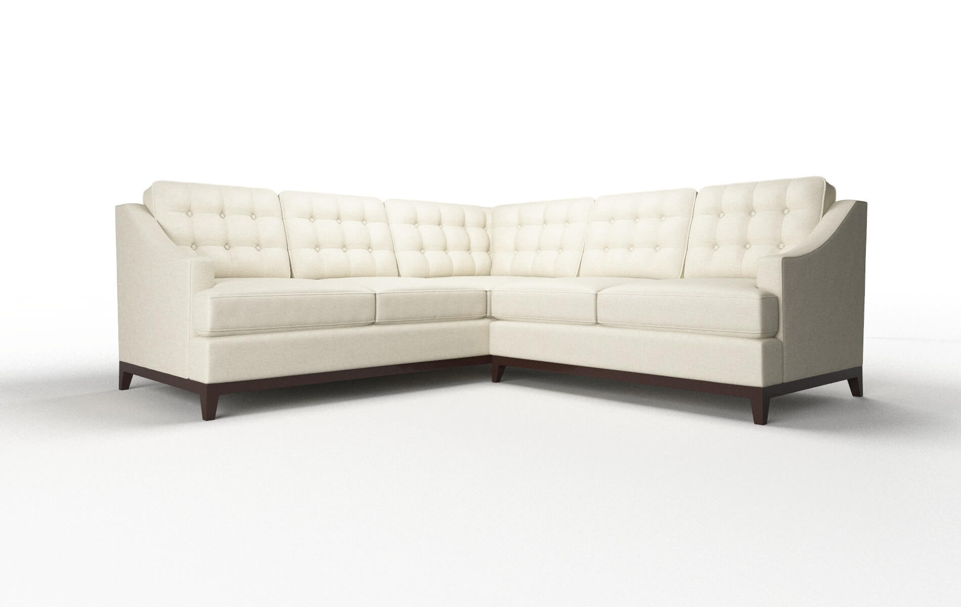 Geneva Lana Sand Sectional espresso legs 1