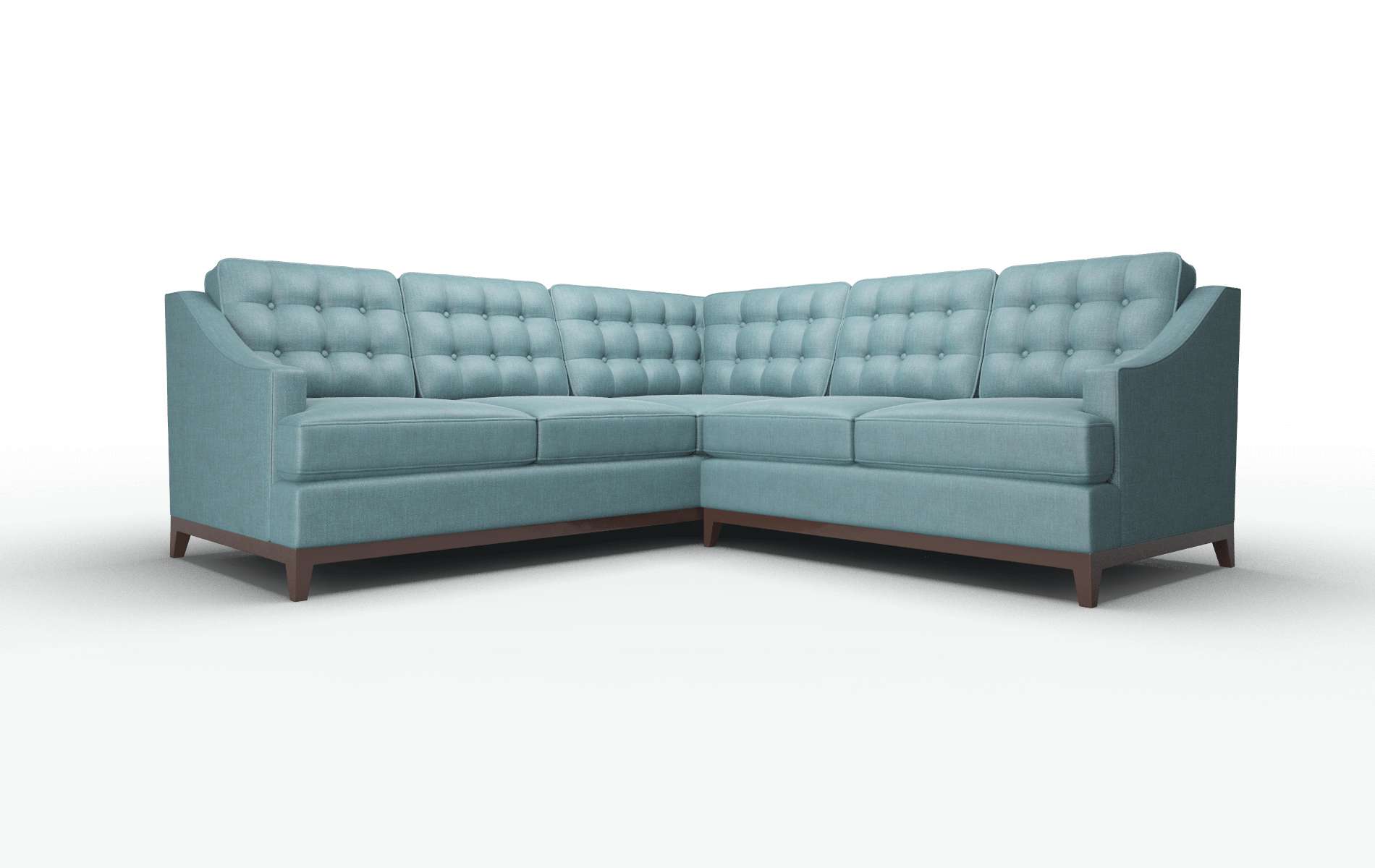 Geneva Leslie Peacock Sectional espresso legs 1