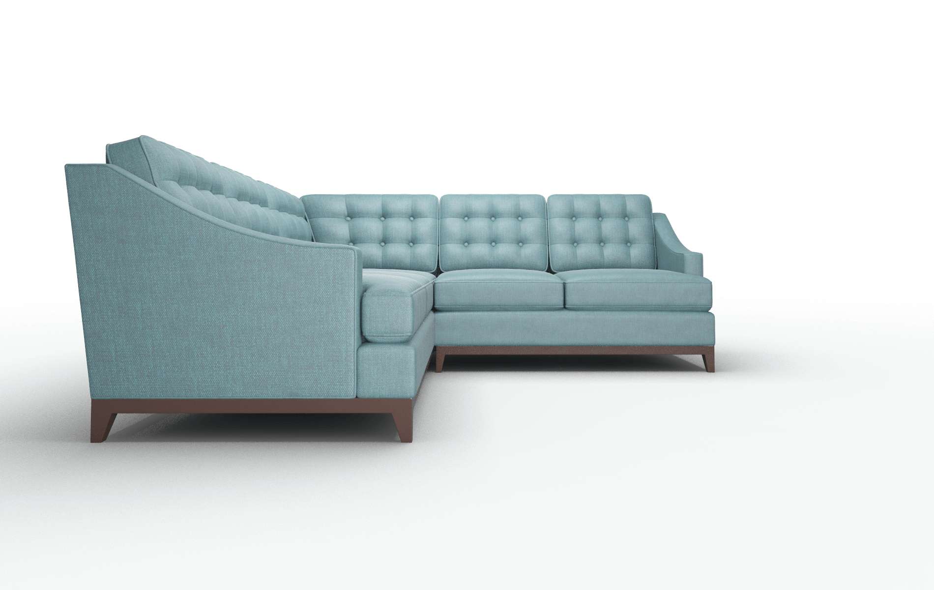 Geneva Leslie Peacock Sectional espresso legs 2