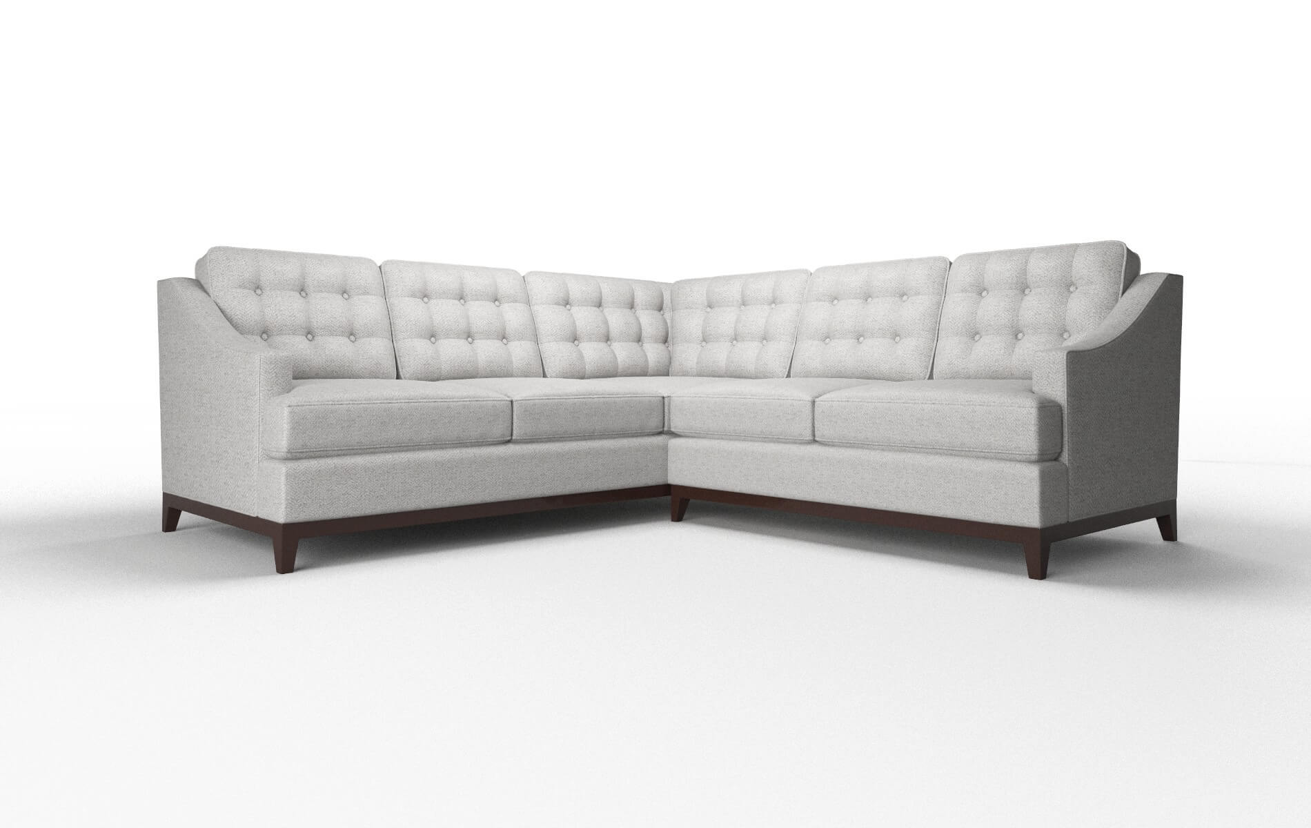 Geneva Malibu dove Sectional Espresso Legs  1