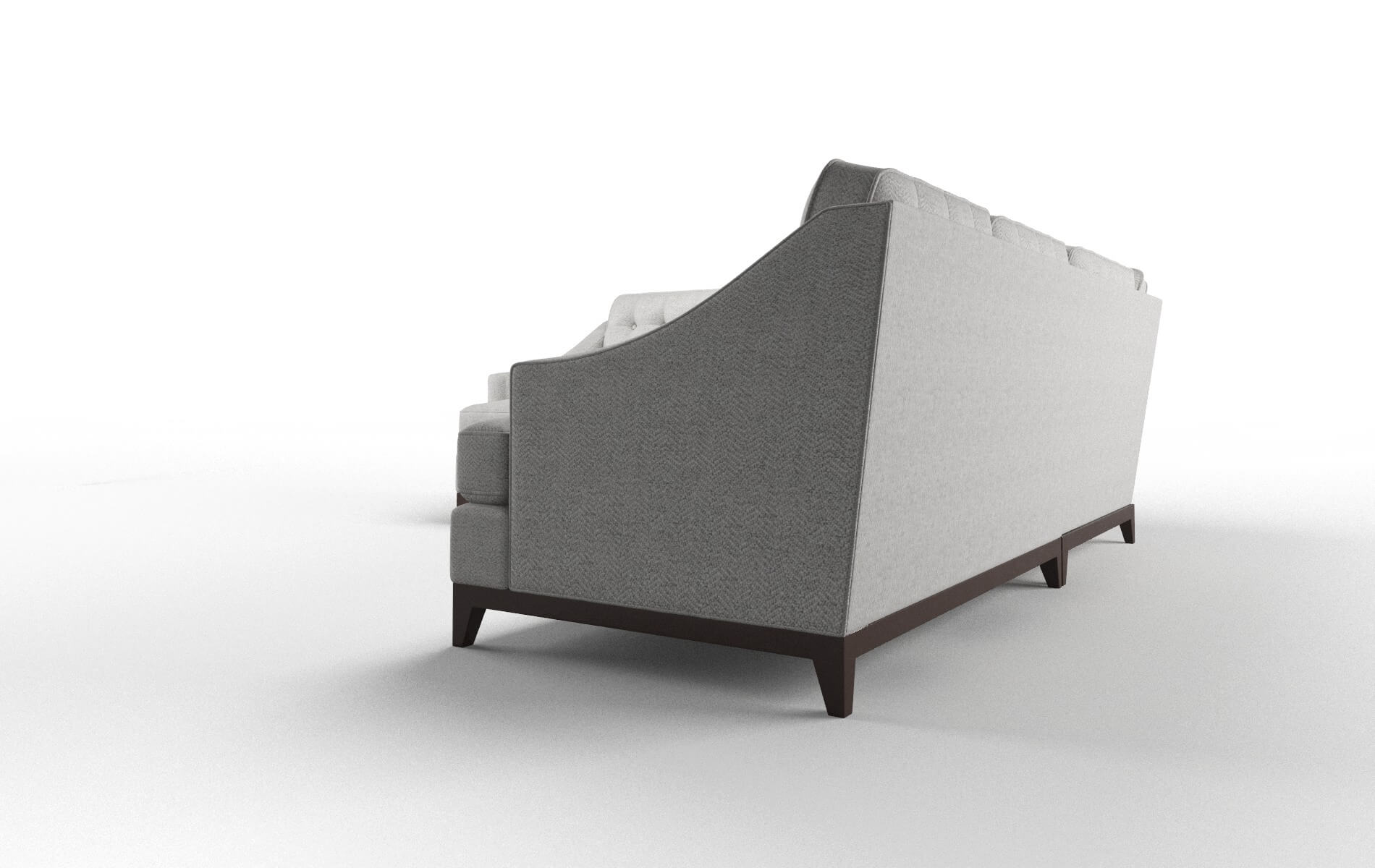 Geneva Malibu Dove Sectional espresso legs 4