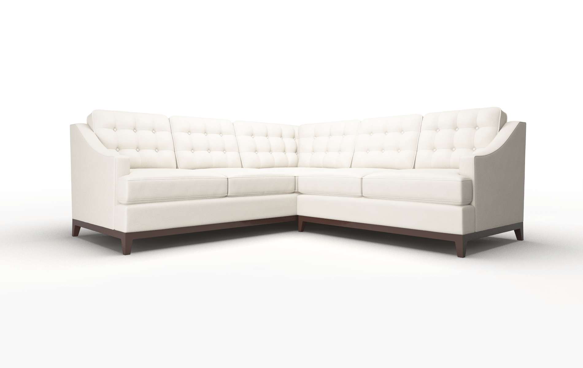Geneva Malibu Linen Sectional espresso legs 1