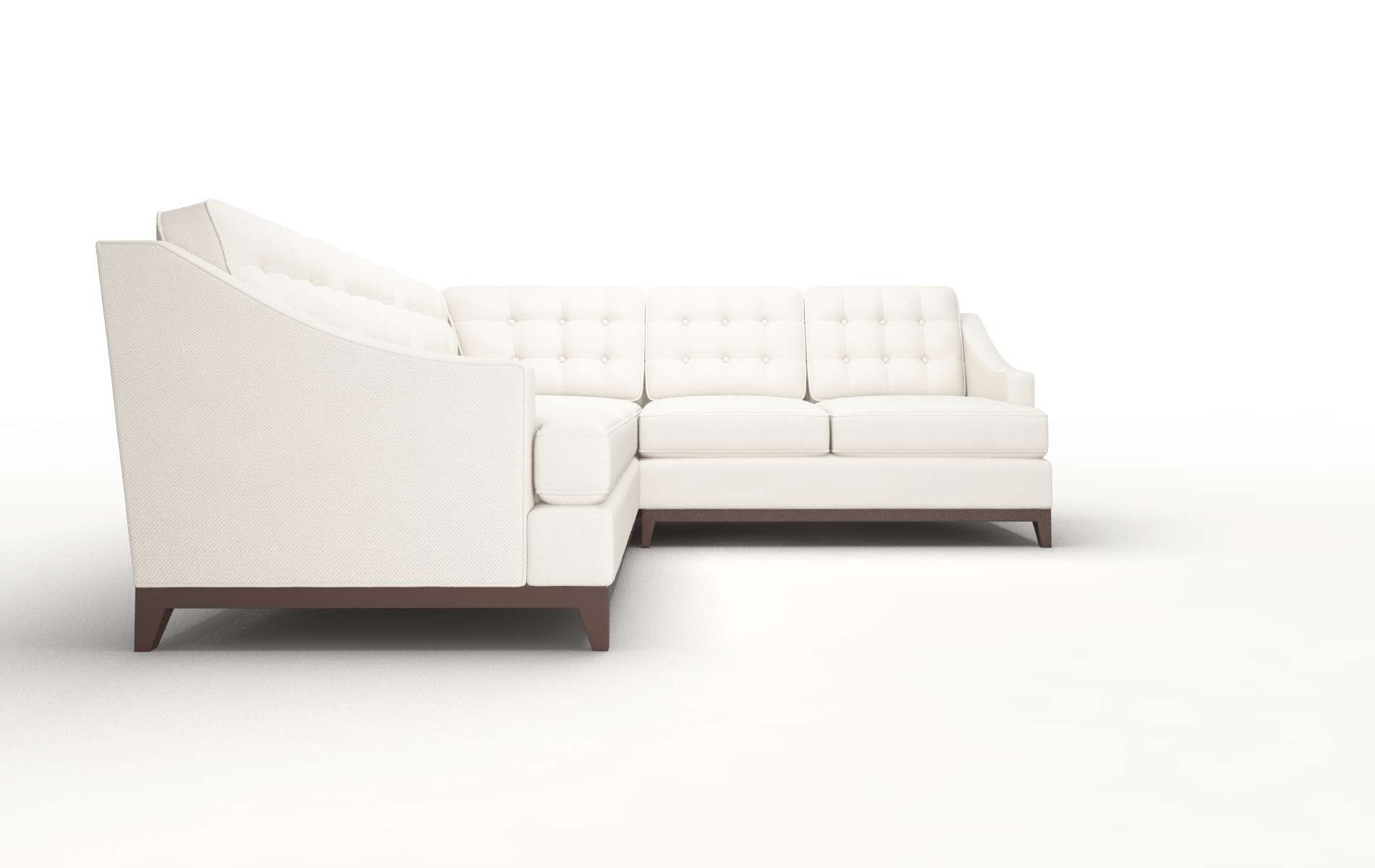 Geneva Malibu Linen Sectional espresso legs 2
