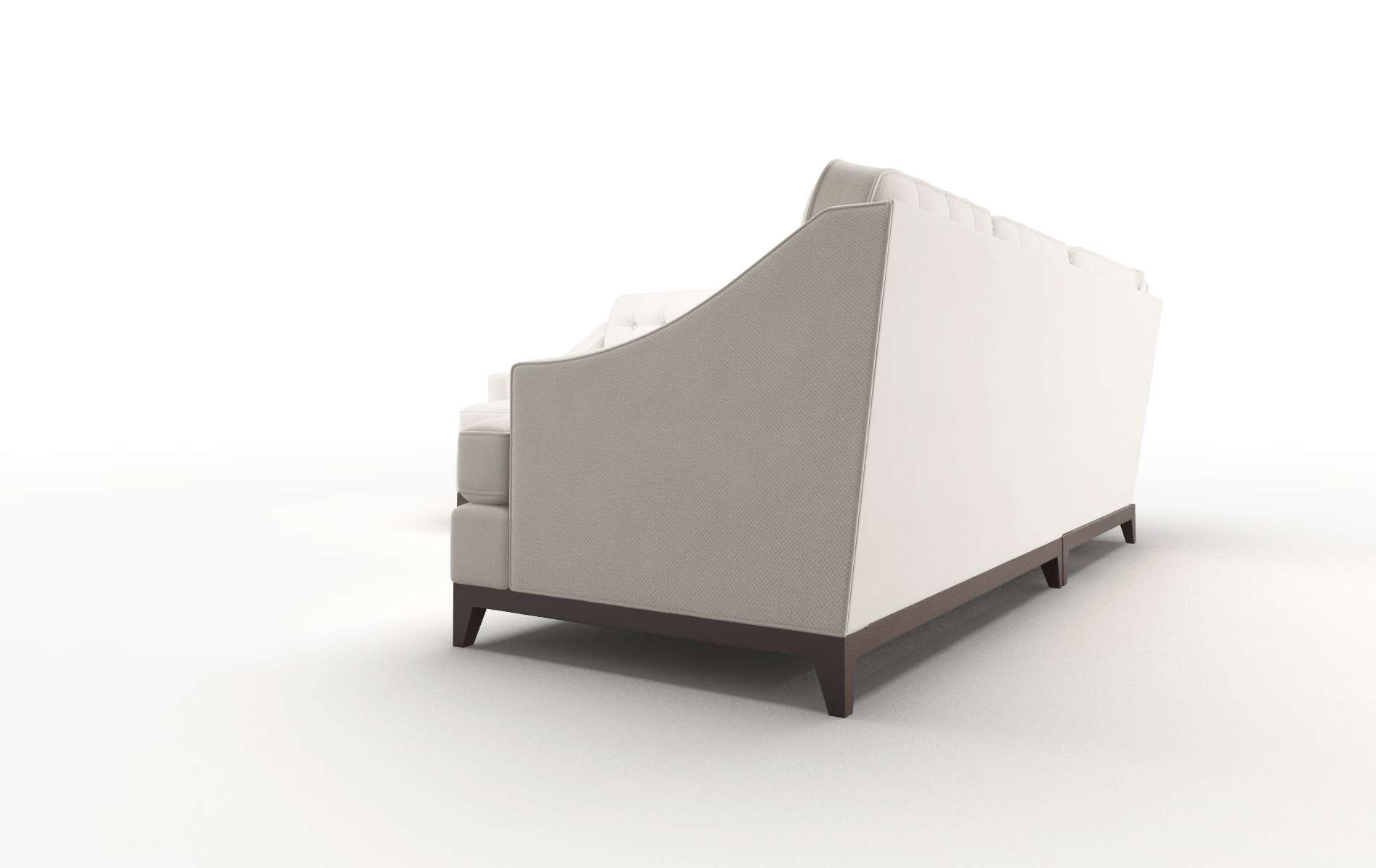 Geneva Malibu Linen Sectional espresso legs 4