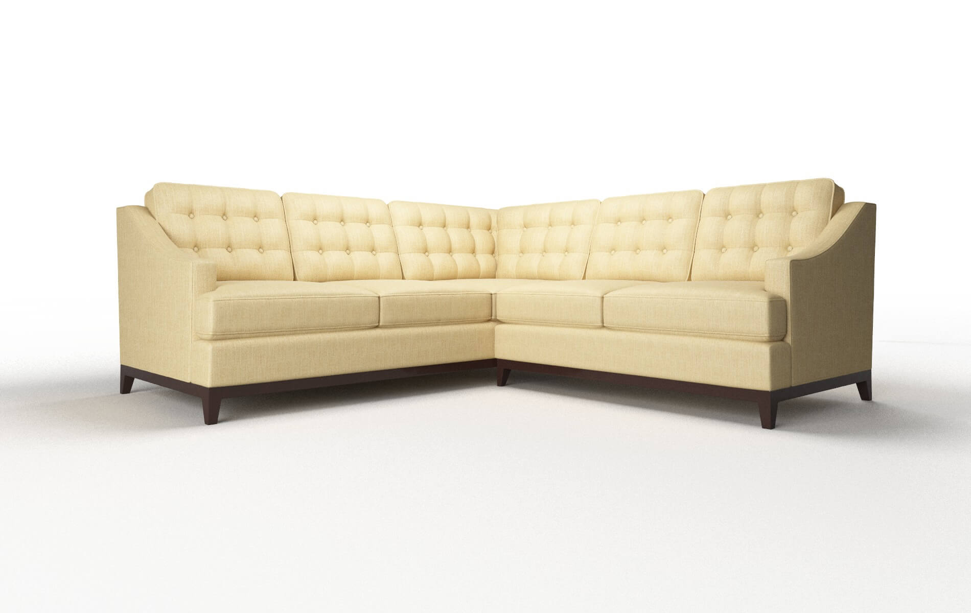 Geneva Malibu maize Sectional Espresso Legs  1